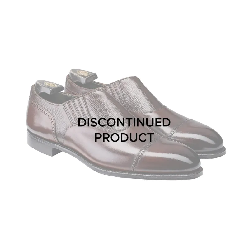 Magee Dark Brown Antique Calf & Dark Brown Willow Grain made by Crockett & Jones