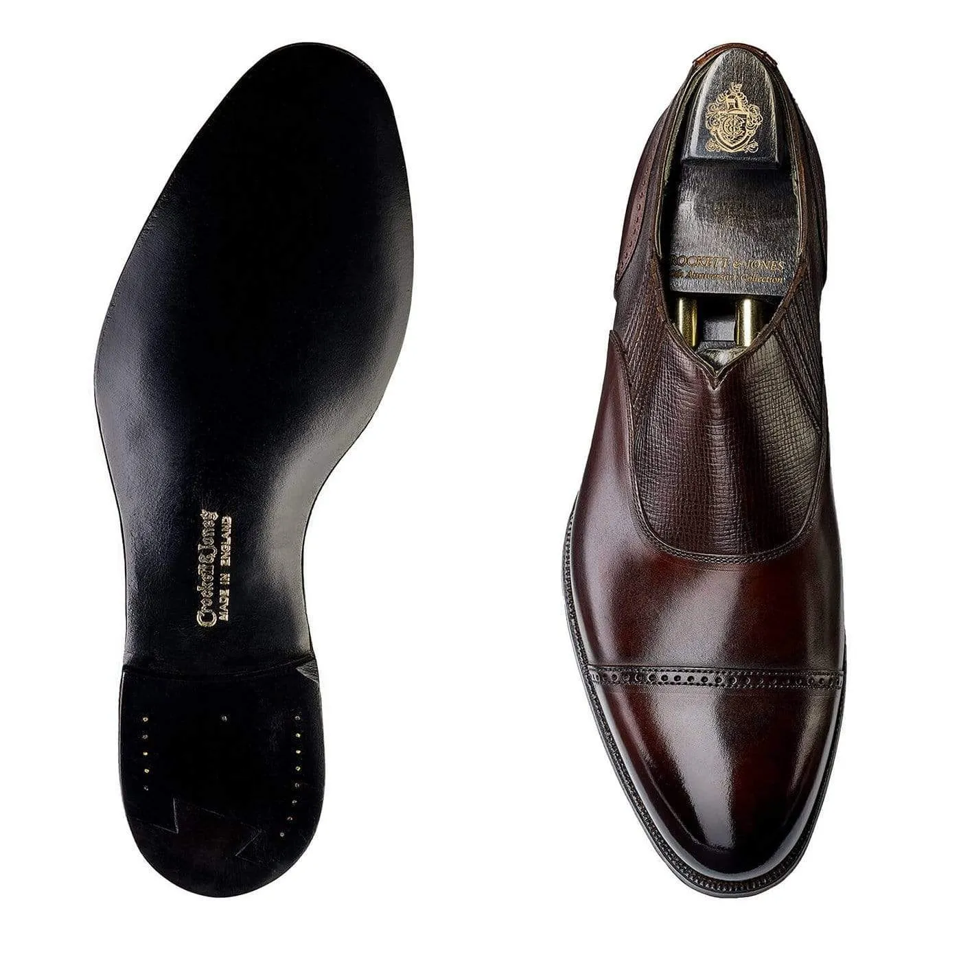 Magee Dark Brown Antique Calf & Dark Brown Willow Grain sold by Crockett & Jones product image thumbnail 2