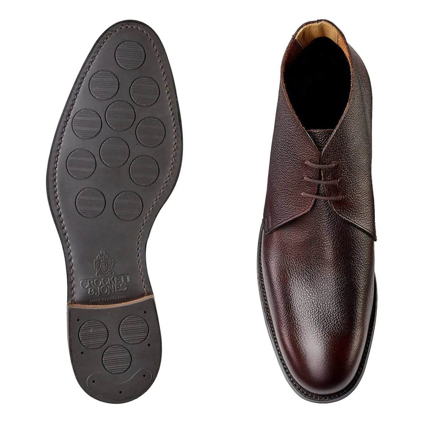 Chukka Dark Brown Pebble Grain sold by Crockett & Jones product image thumbnail 2