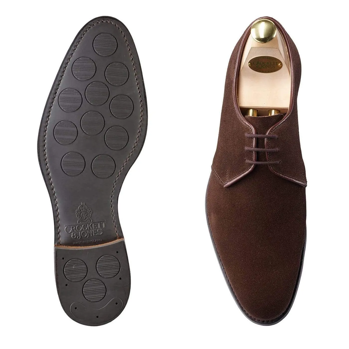 Helston 2 Dark Brown Suede sold by Crockett & Jones product image thumbnail 2