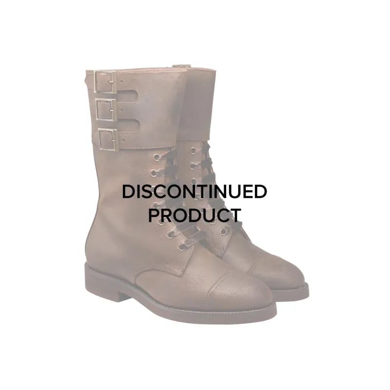 Ella Dark Brown Rough-Out Suede made by Crockett & Jones