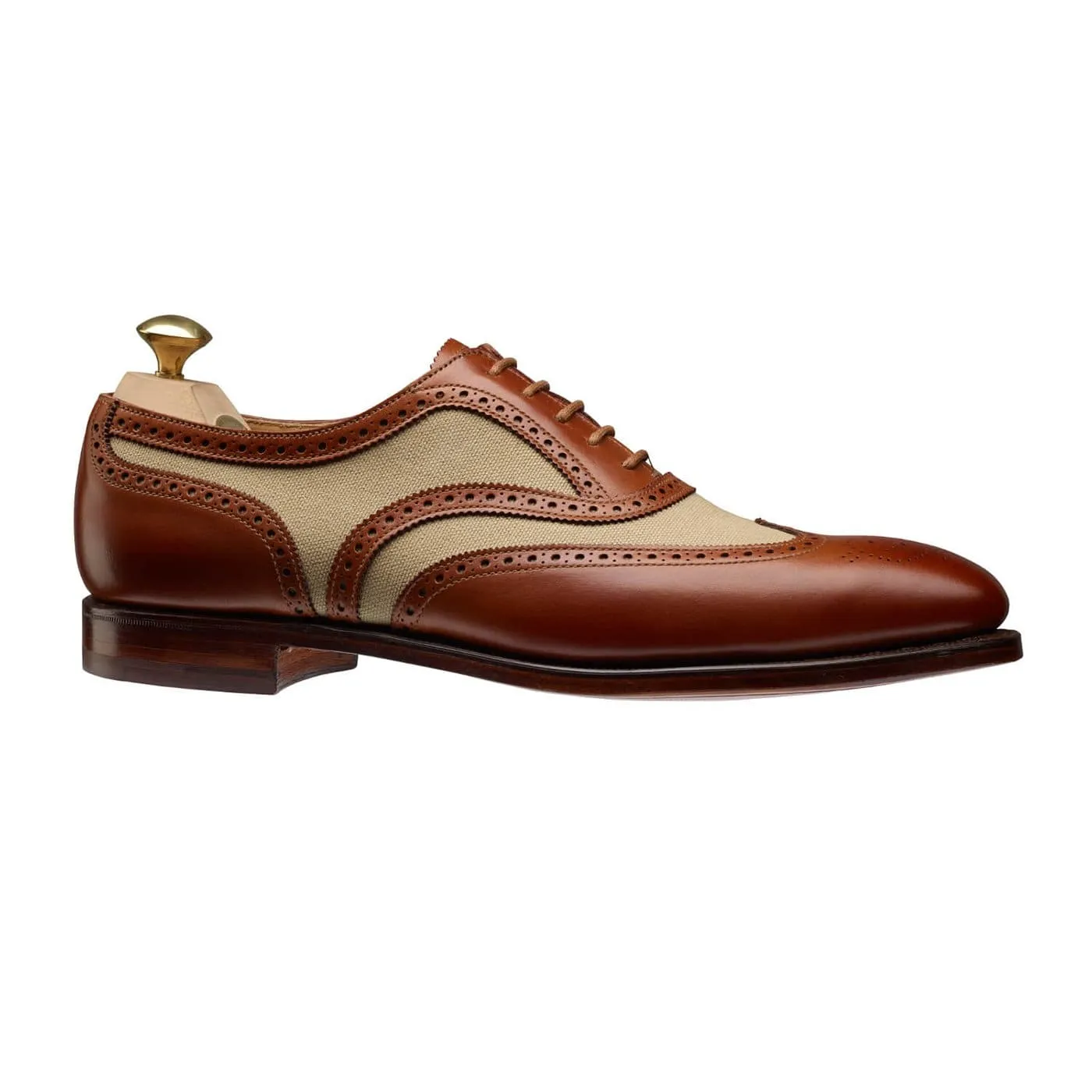 Gerrard 4 Mahogany Calf & Stone Canvas sold by Crockett & Jones product image thumbnail 3