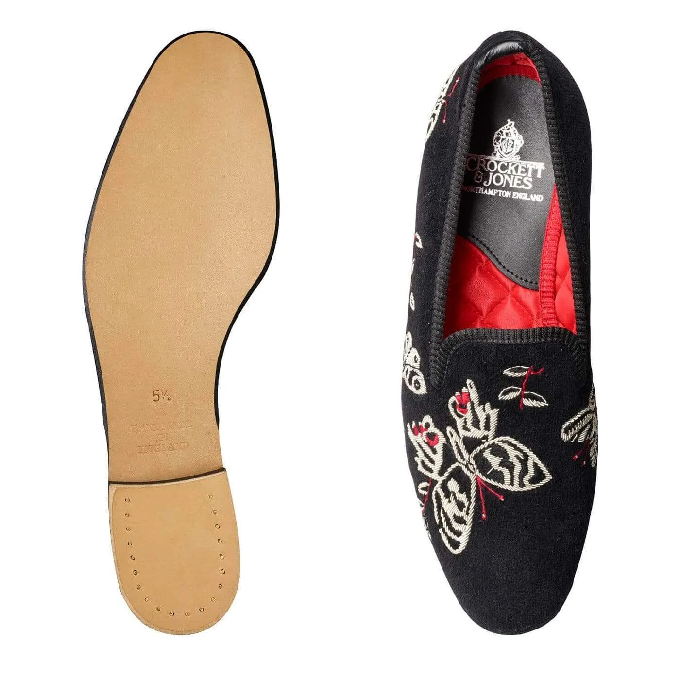 Butterflies Black Velvet sold by Crockett & Jones product image thumbnail 2