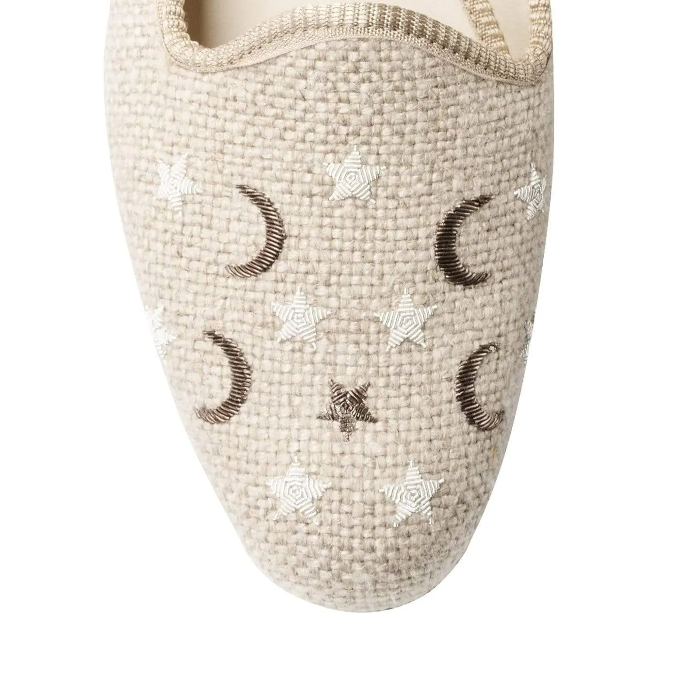 Moons & Stars Oatmeal Linen sold by Crockett & Jones product image thumbnail 4