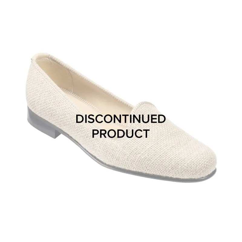 Plain Pump Oatmeal Linen made by Crockett & Jones