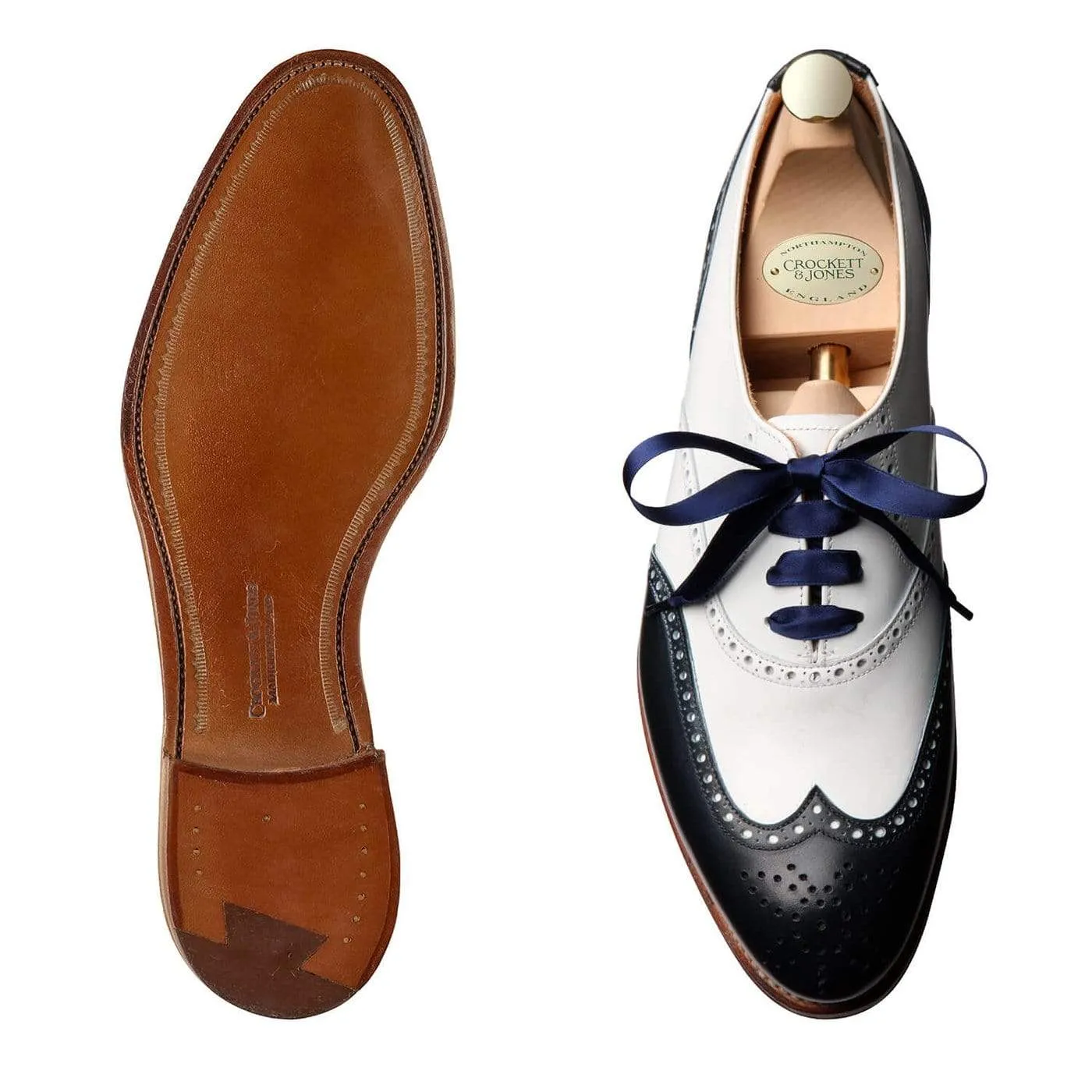 Jenny Navy & White sold by Crockett & Jones product image thumbnail 2