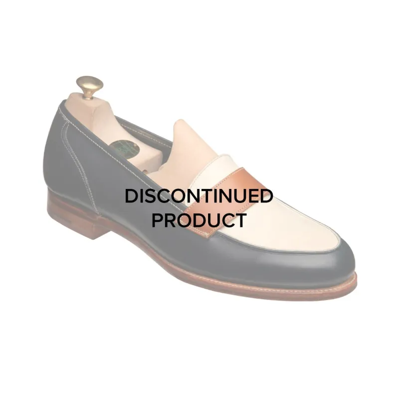 Clare Navy, Ivory & Tan Burnished Calf made by Crockett & Jones