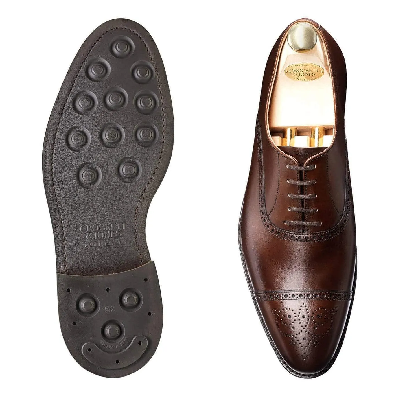 Malton Dark Brown Burnished Calf sold by Crockett & Jones product image thumbnail 2