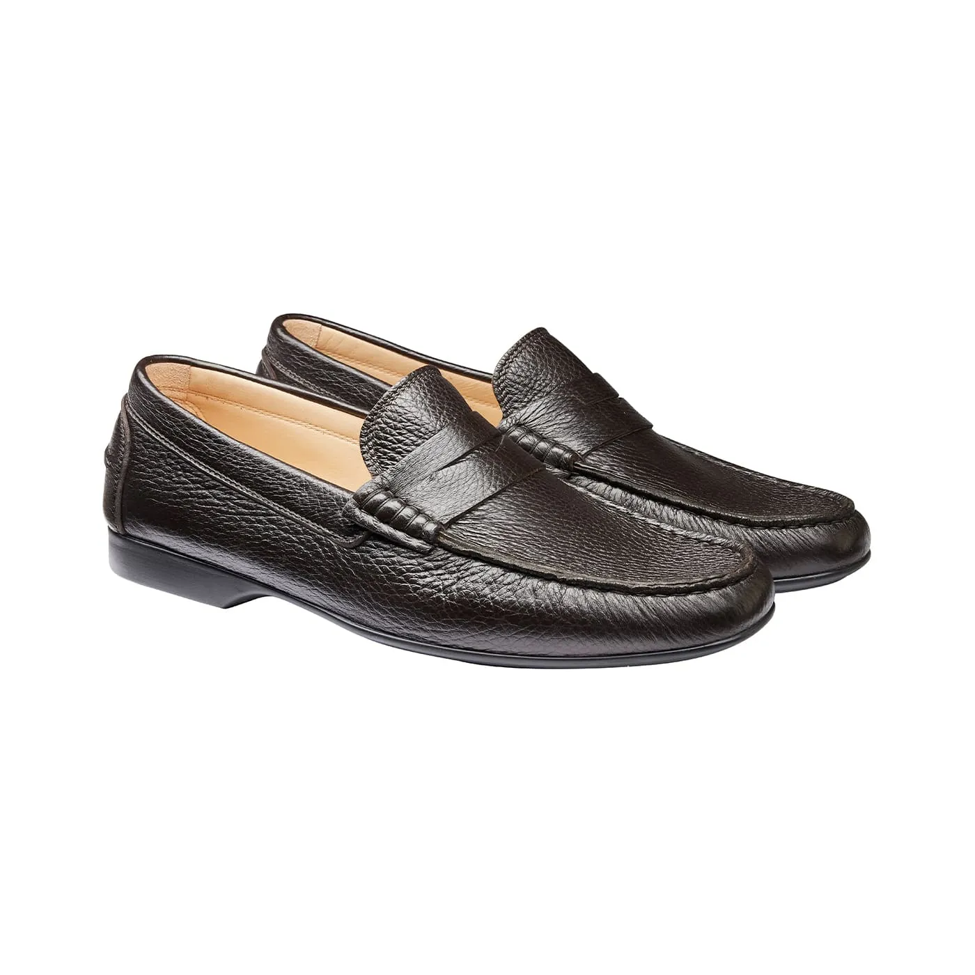 Genoa Dark Brown Grain sold by Crockett & Jones