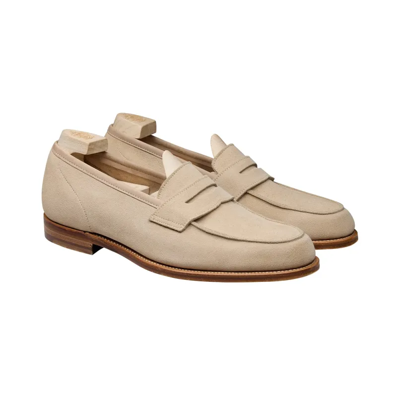 Lilou Almond Calf Suede made by Crockett & Jones