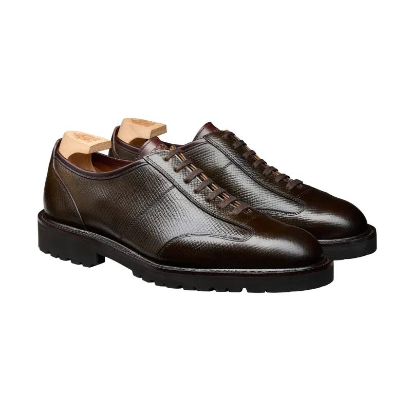 Bowland Dark Brown Hatch Grain Cordovan made by Crockett & Jones