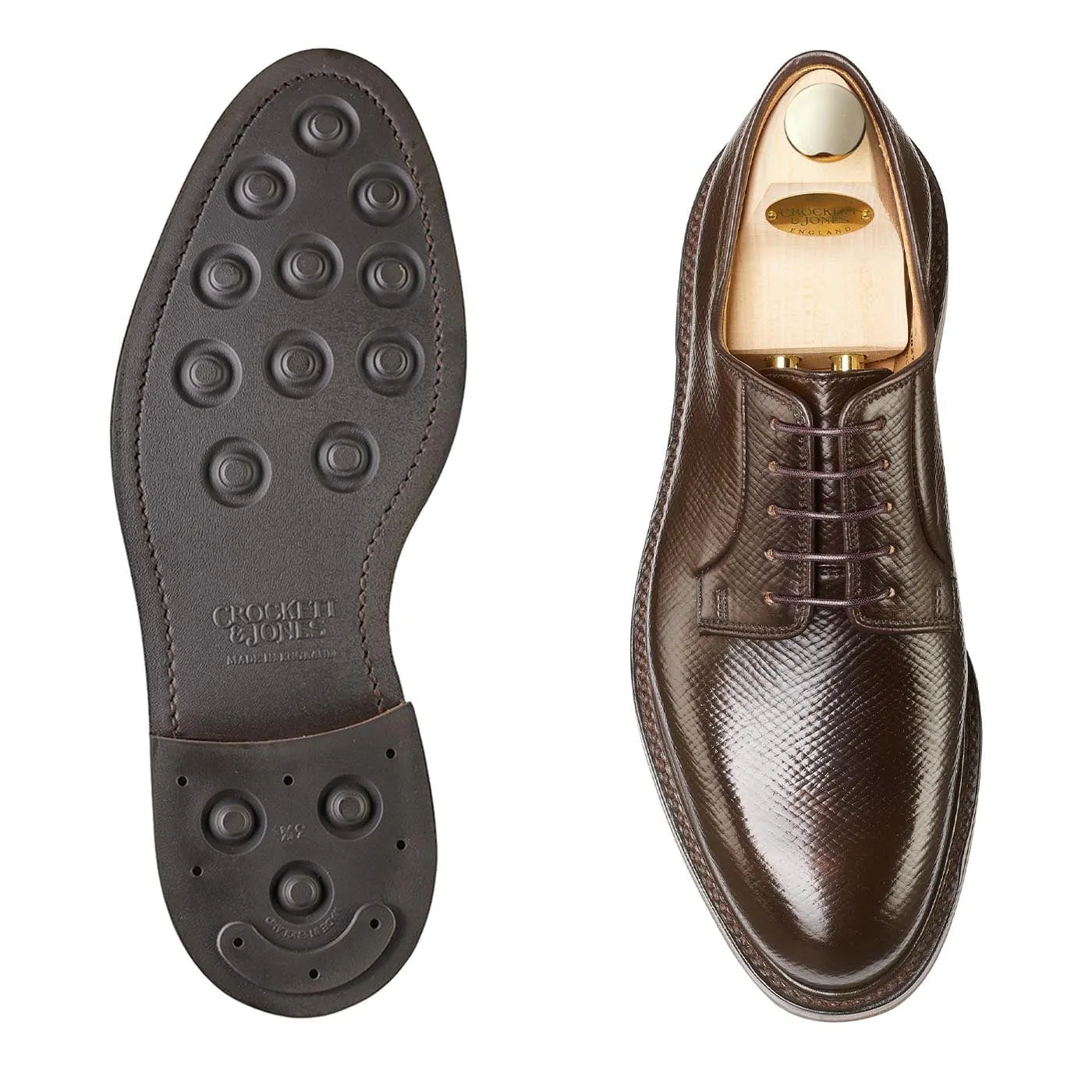 Lanark 5 Dark Brown Hatch Grain Cordovan sold by Crockett & Jones product image thumbnail 2