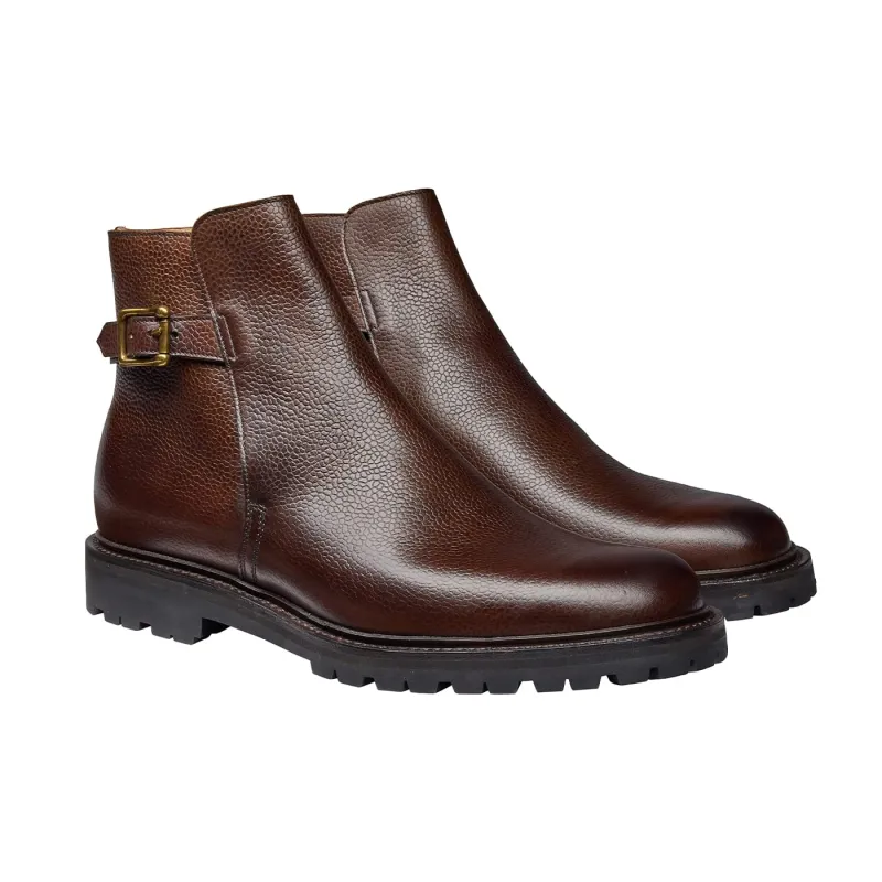 Hickstead 4 Dark Brown Scotch Grain made by Crockett & Jones