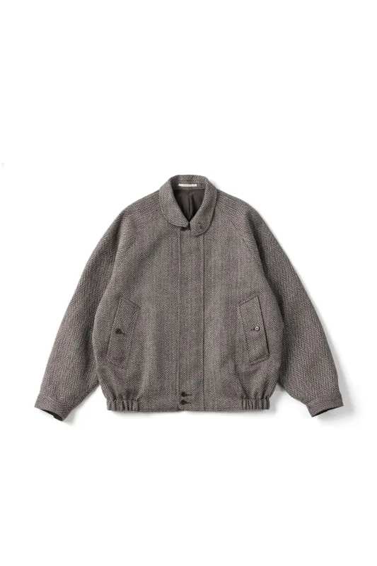 ROUND-COLLAR MOTORING JACKET - 261OJ-JK02 made by Old Joe