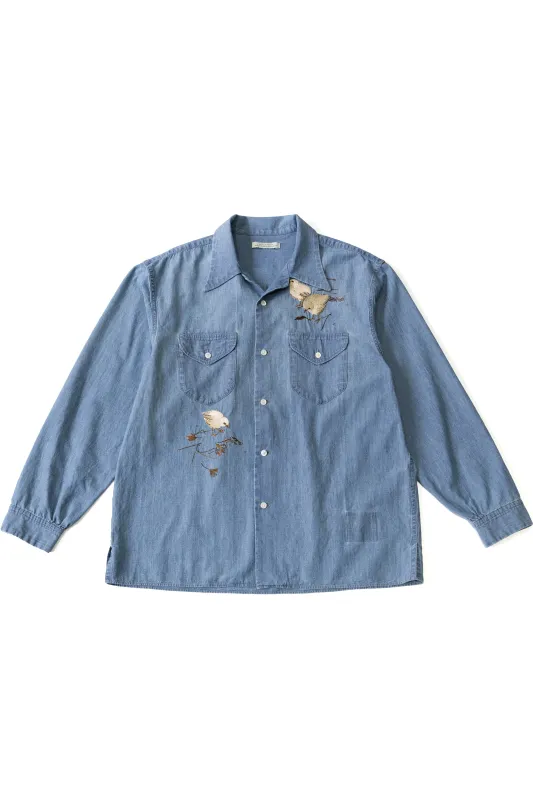 SWALLOW COLLAR SPORTS SHIRTS Long-sleeve (Hiyoko) - 261OJ-SH01 made by Old Joe