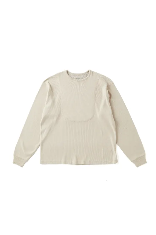 CREW-NECK SILK NEP RIBED TOPS - 252OJ-CT01 made by Old Joe