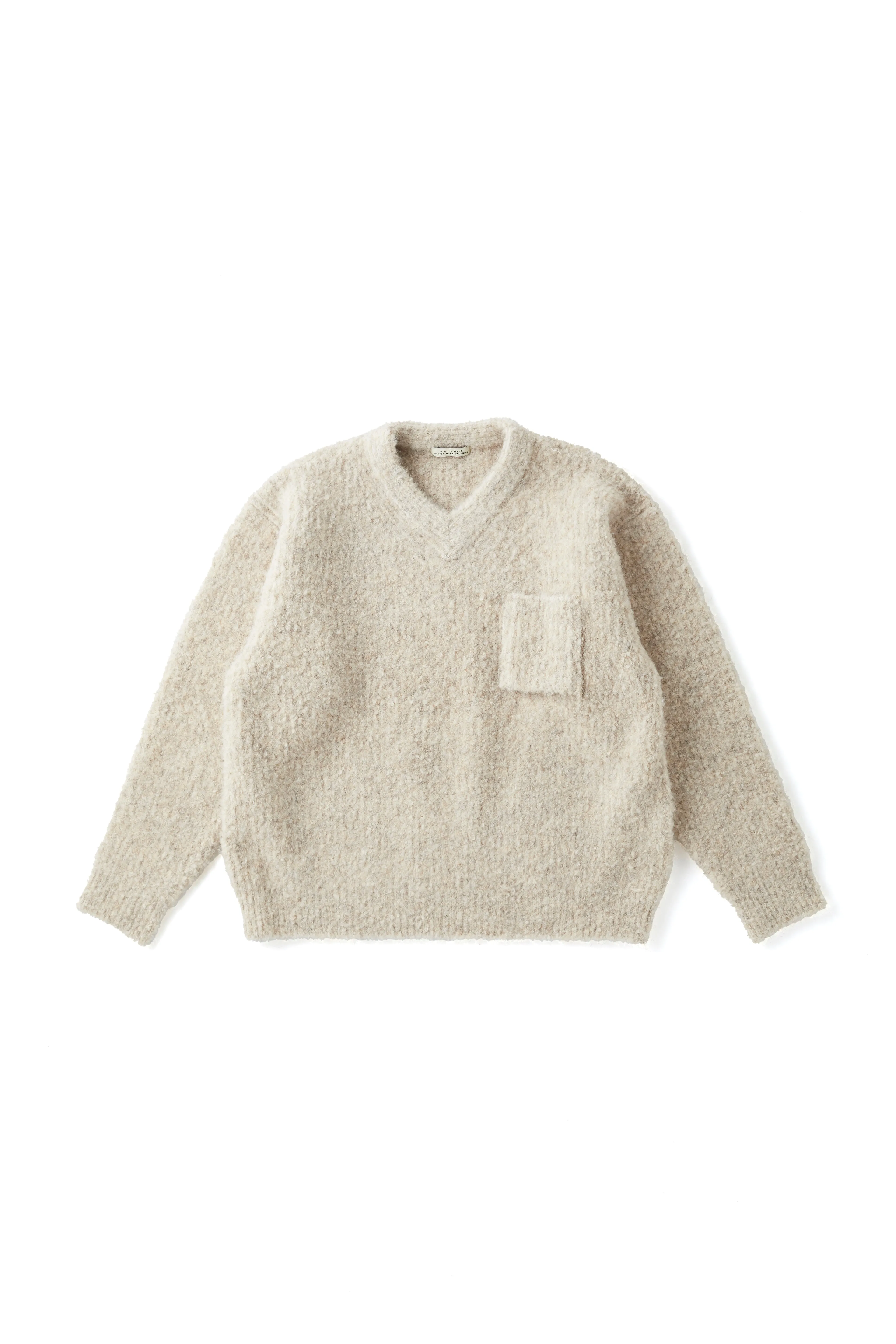 BOUCLE ALPAKA V-NECK SWEATER - 252OJ-KN04 sold by Old Joe