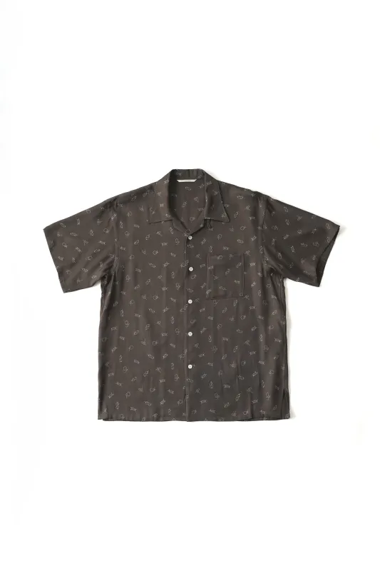 ORIGINAL PRINTED OPEN COLLAR SHIRTS (ROPE KNOT) Short-sleeve - 261OJ-SH21 made by Old Joe