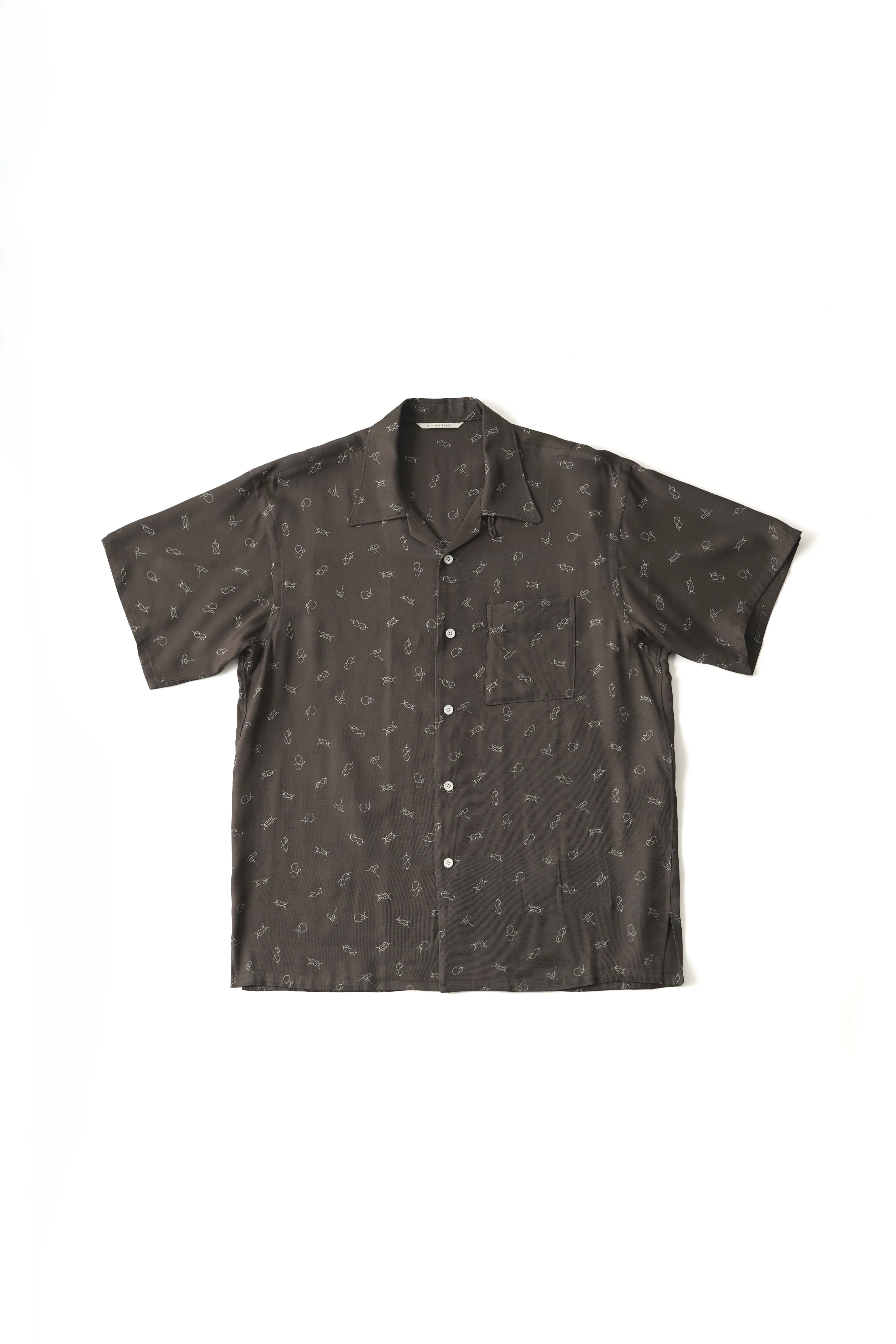 ORIGINAL PRINTED OPEN COLLAR SHIRTS (ROPE KNOT) Short-sleeve - 261OJ-SH21 sold by Old Joe