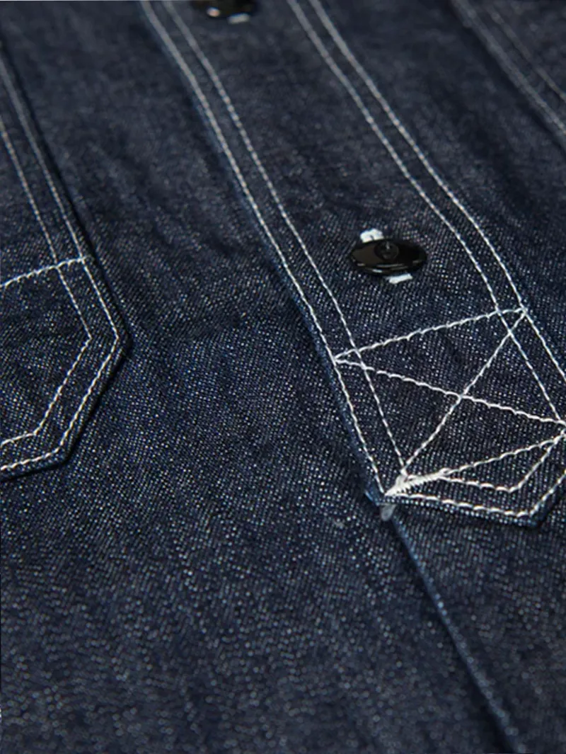 Studio D'Artisan 533B Denim long-sleeved work shirt sold by Mildblend Supply Co product image thumbnail 5
