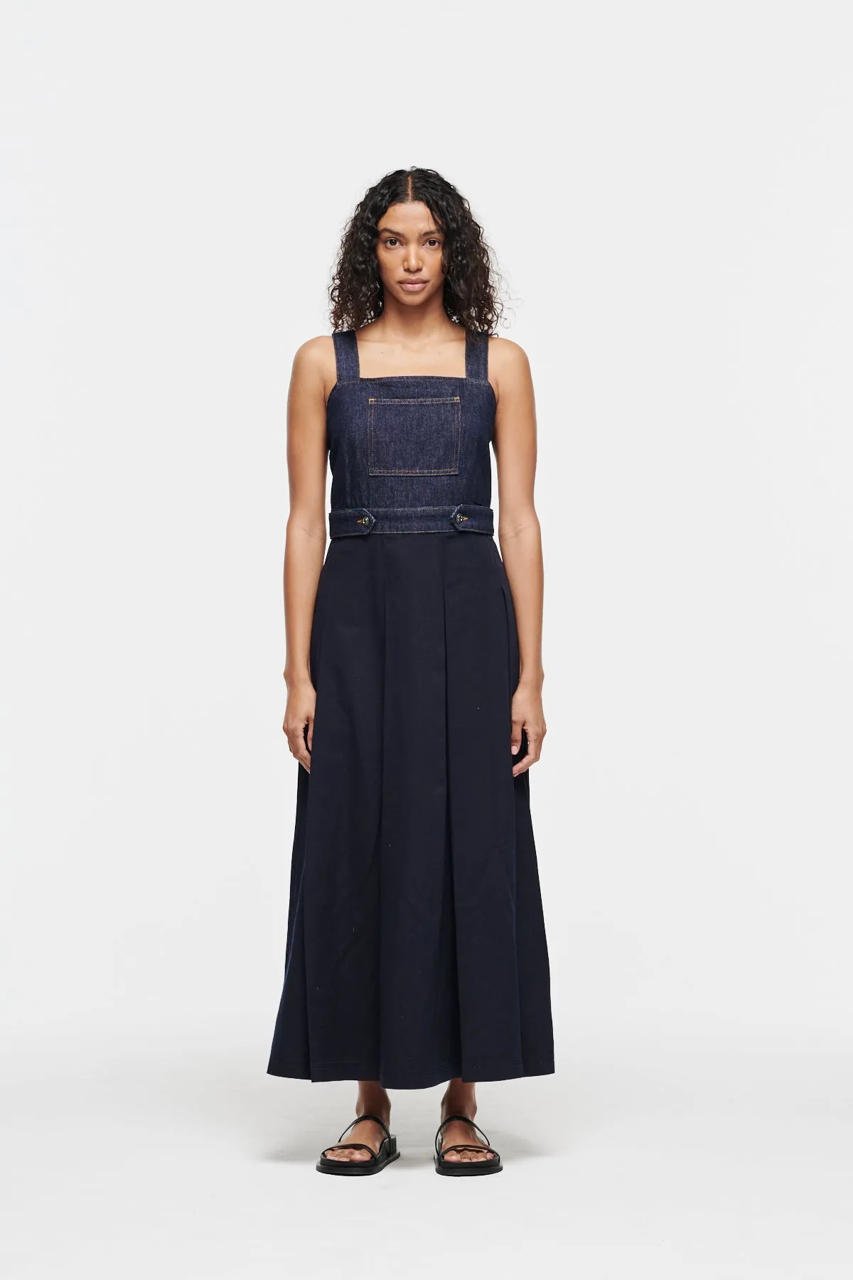 PARKS COTTON AND DENIM MIDI DRESS sold by Aligne product image thumbnail 4