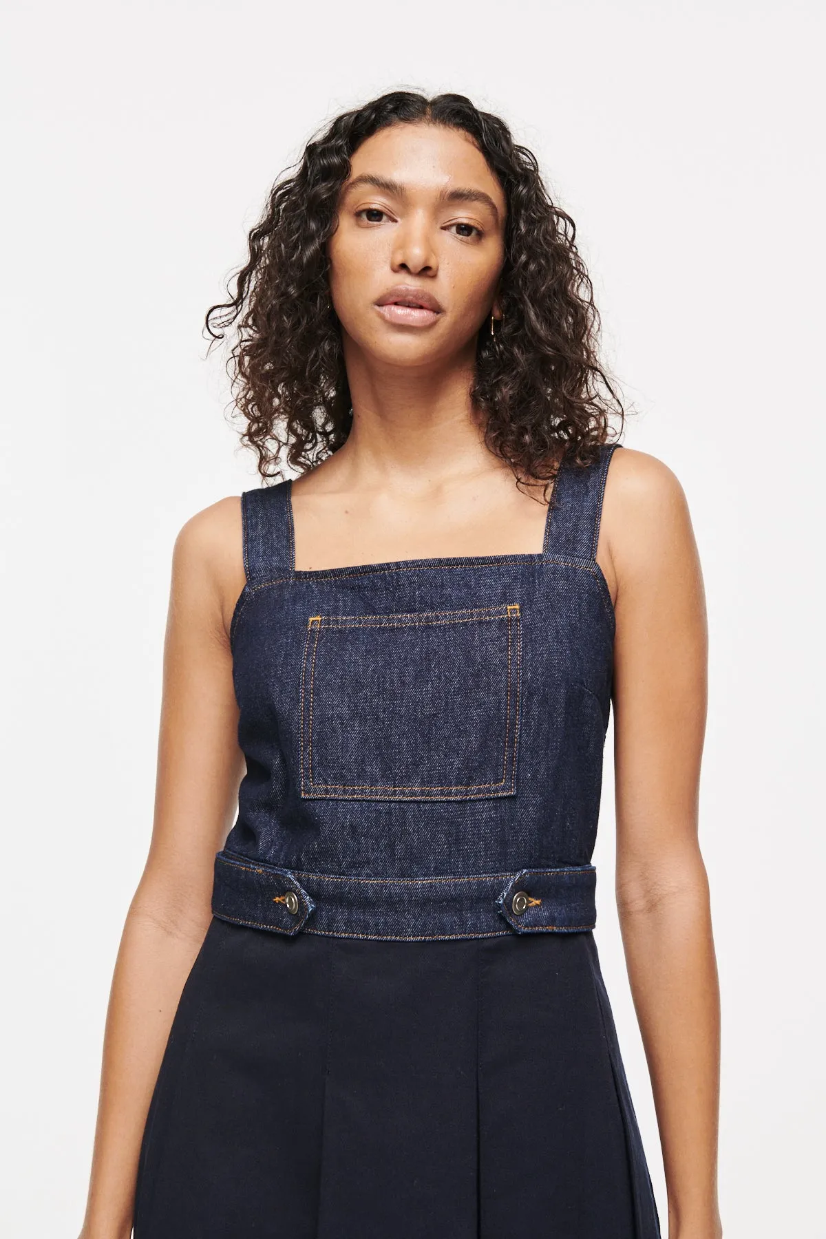 PARKS COTTON AND DENIM MIDI DRESS sold by Aligne product image thumbnail 2