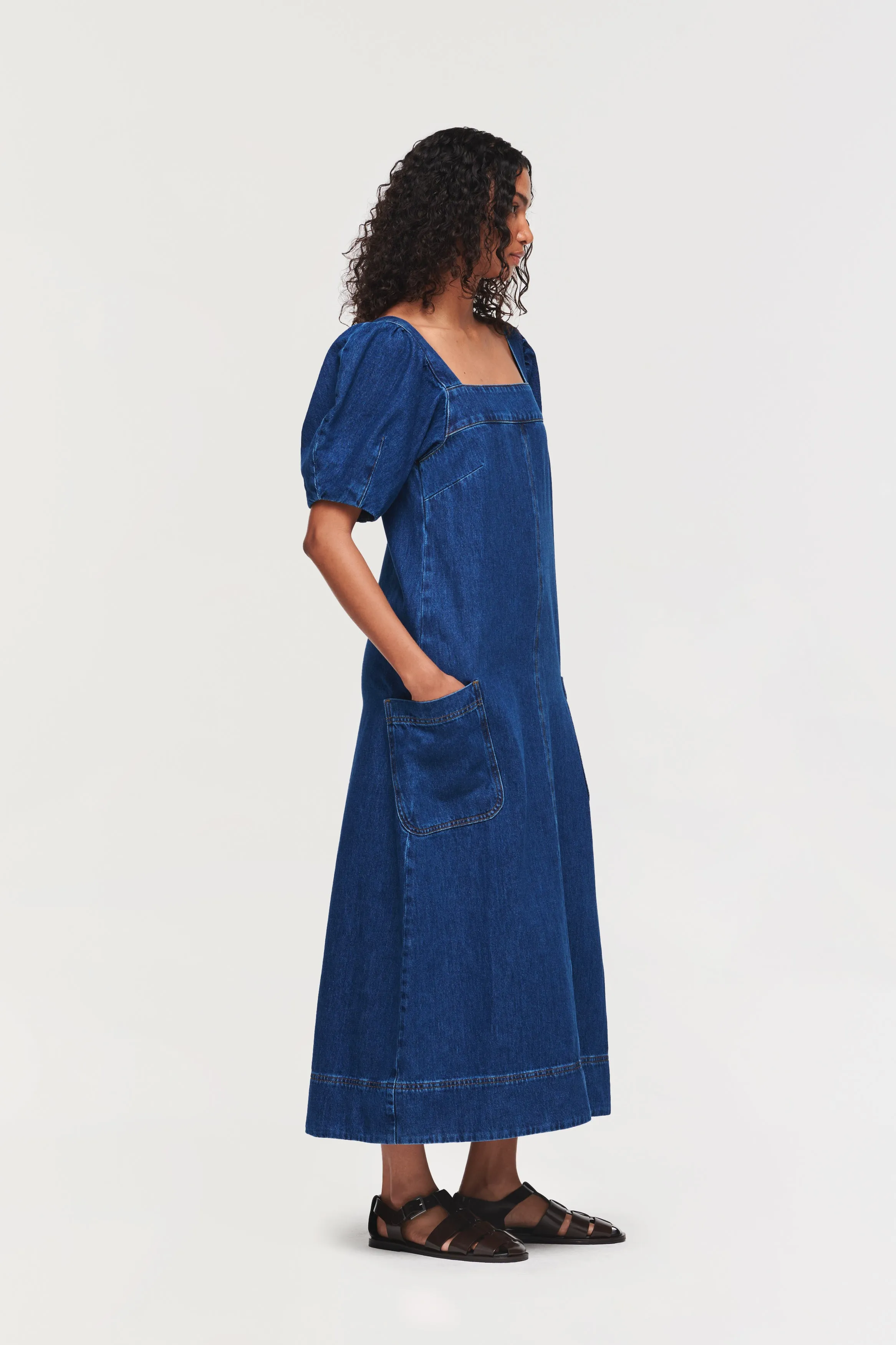 SONIA DENIM MIDI DRESS sold by Aligne product image thumbnail 5