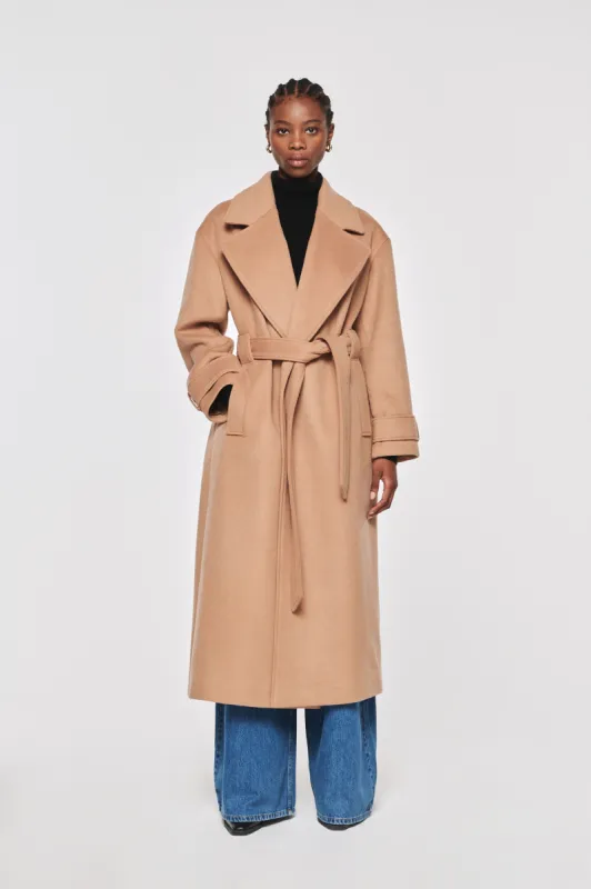 whowhat Mods WRAP COAT フーワット ラップコート ベージュ WHOWHAT SHOP