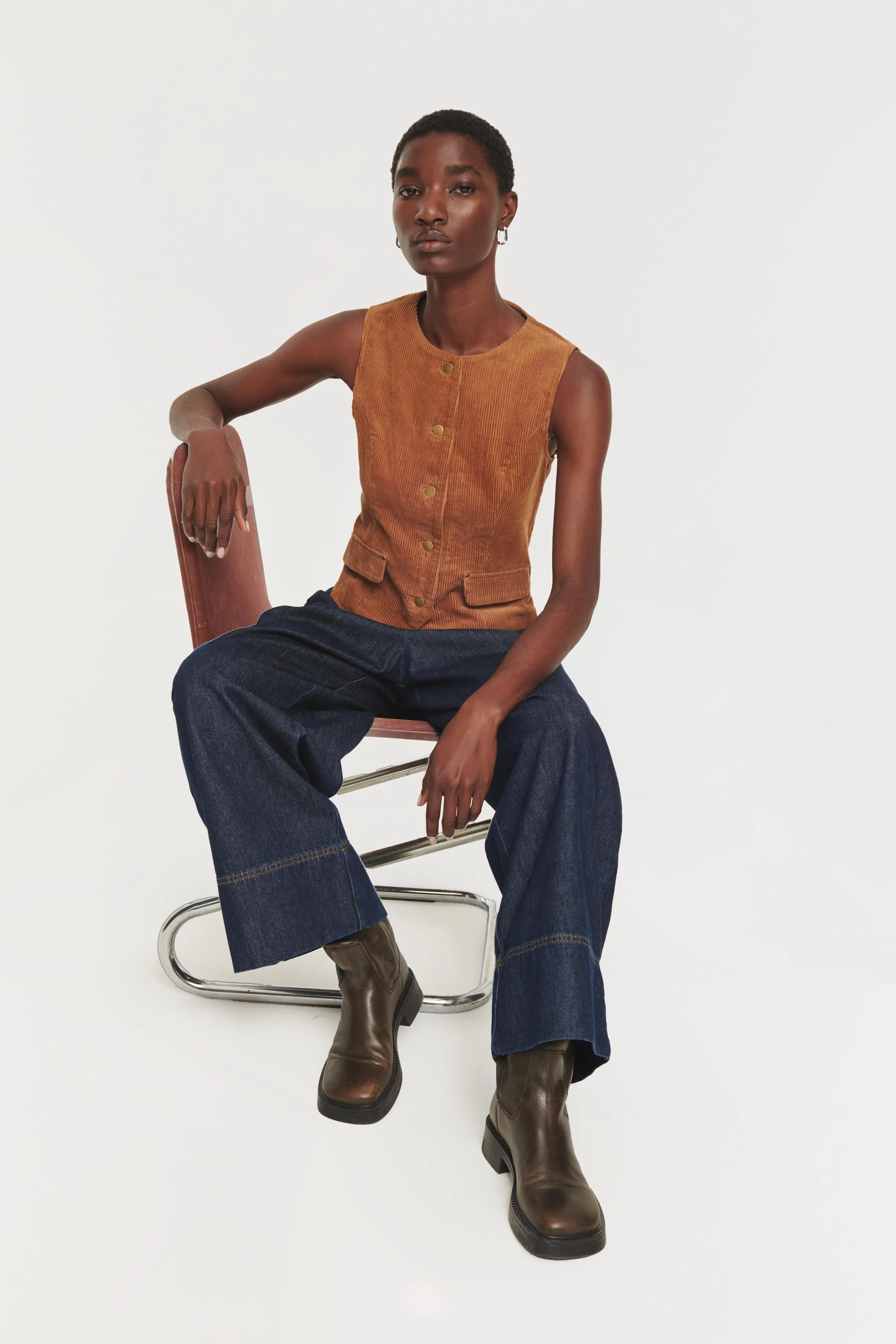 Mitch Cord Waistcoat sold by Aligne product image thumbnail 5