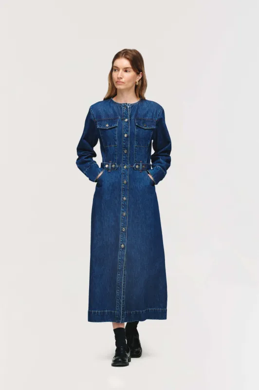 Parsons Denim Midi Dress sold by Aligne