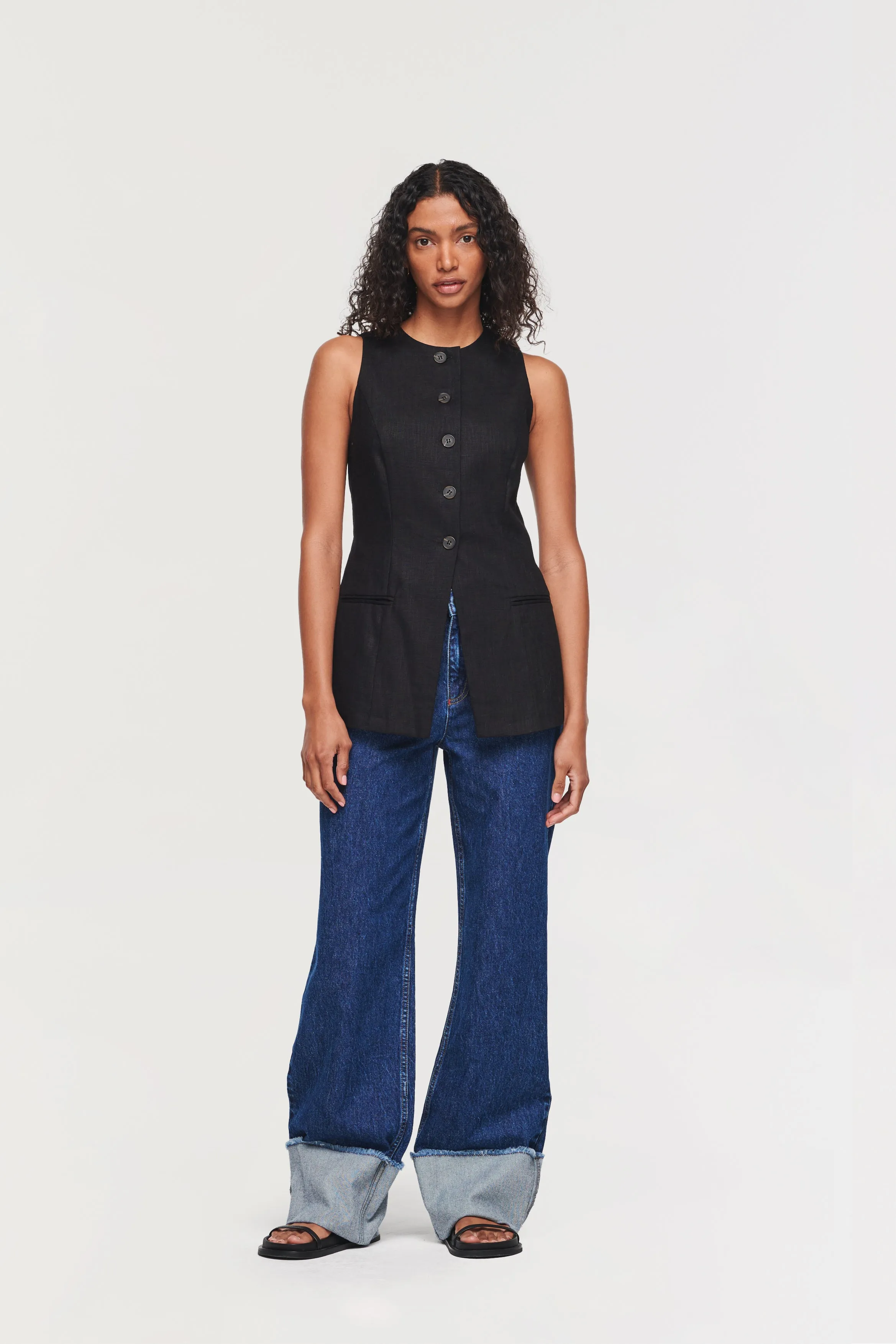 Leo Linen Waistcoat sold by Aligne product image thumbnail 2