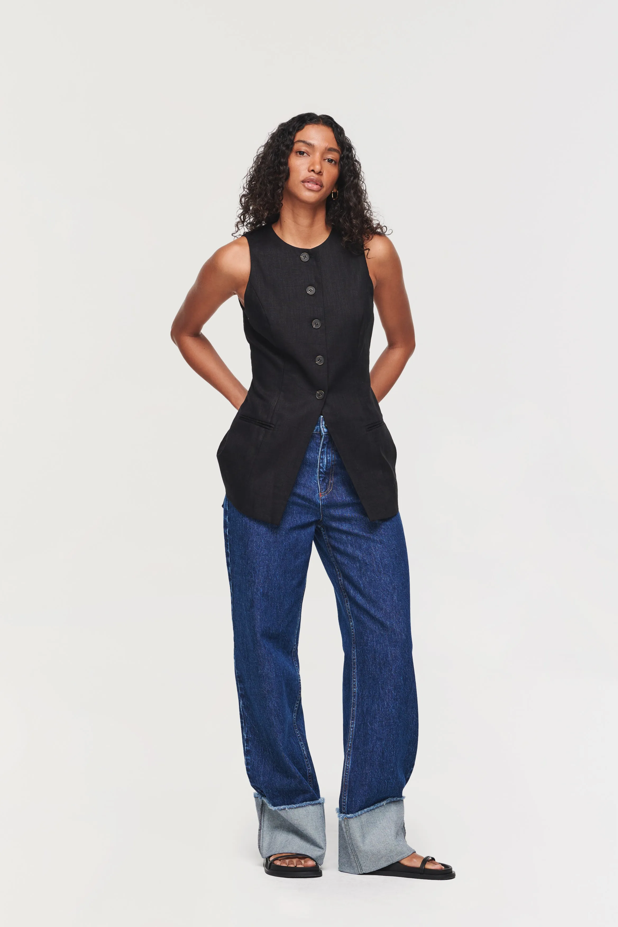 Leo Linen Waistcoat sold by Aligne product image thumbnail 4