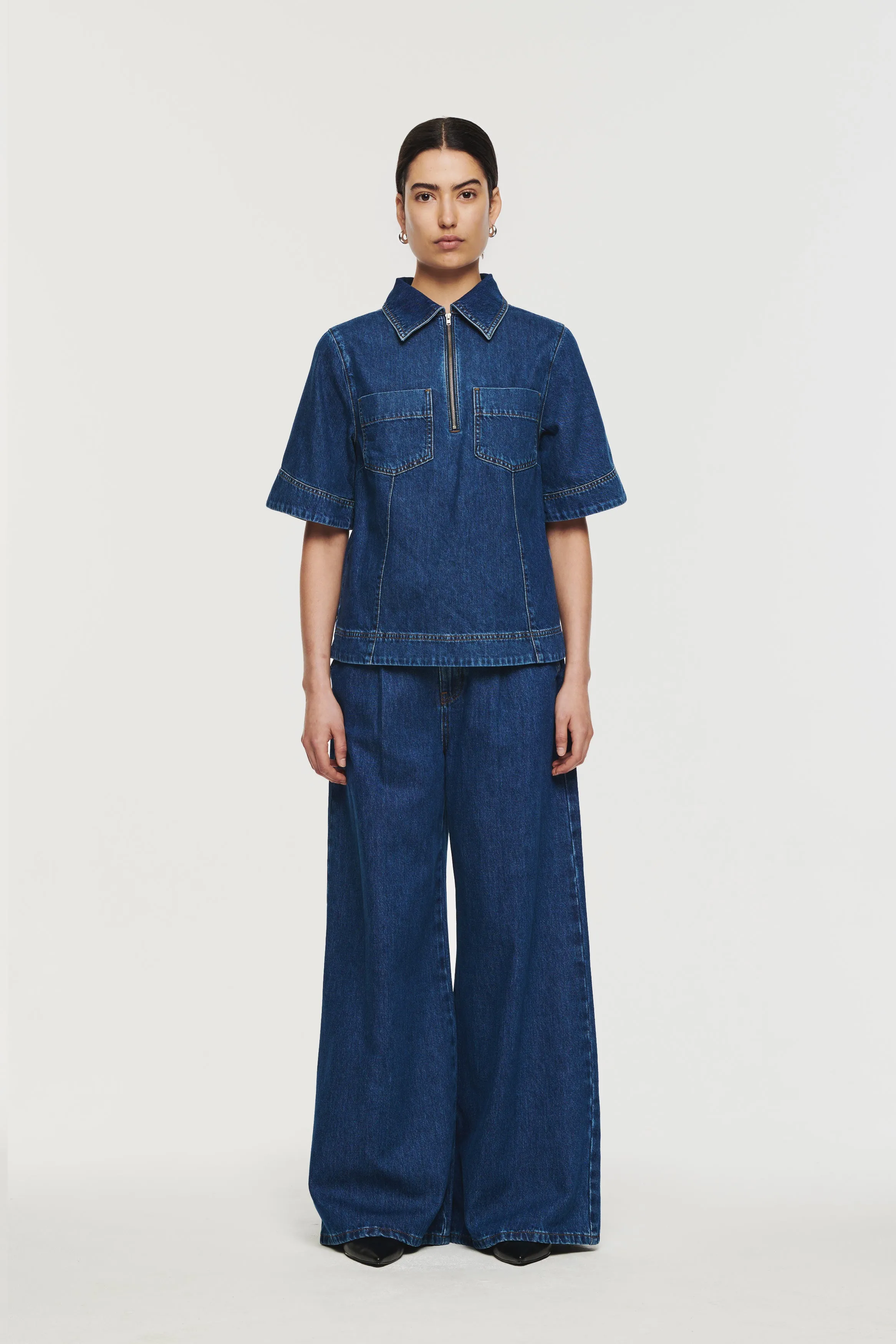 May Zip Through Denim Top sold by Aligne product image thumbnail 2