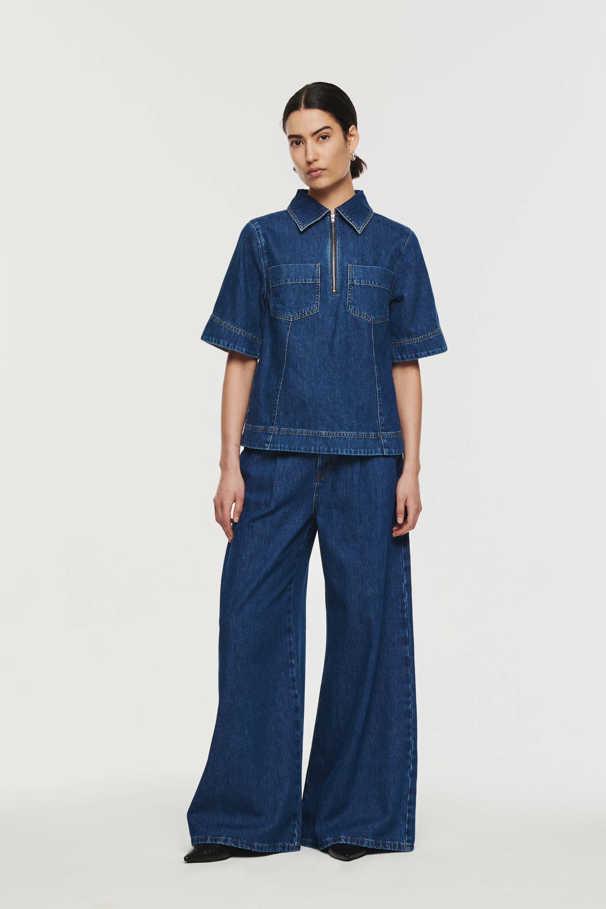 May Zip Through Denim Top sold by Aligne product image thumbnail 3