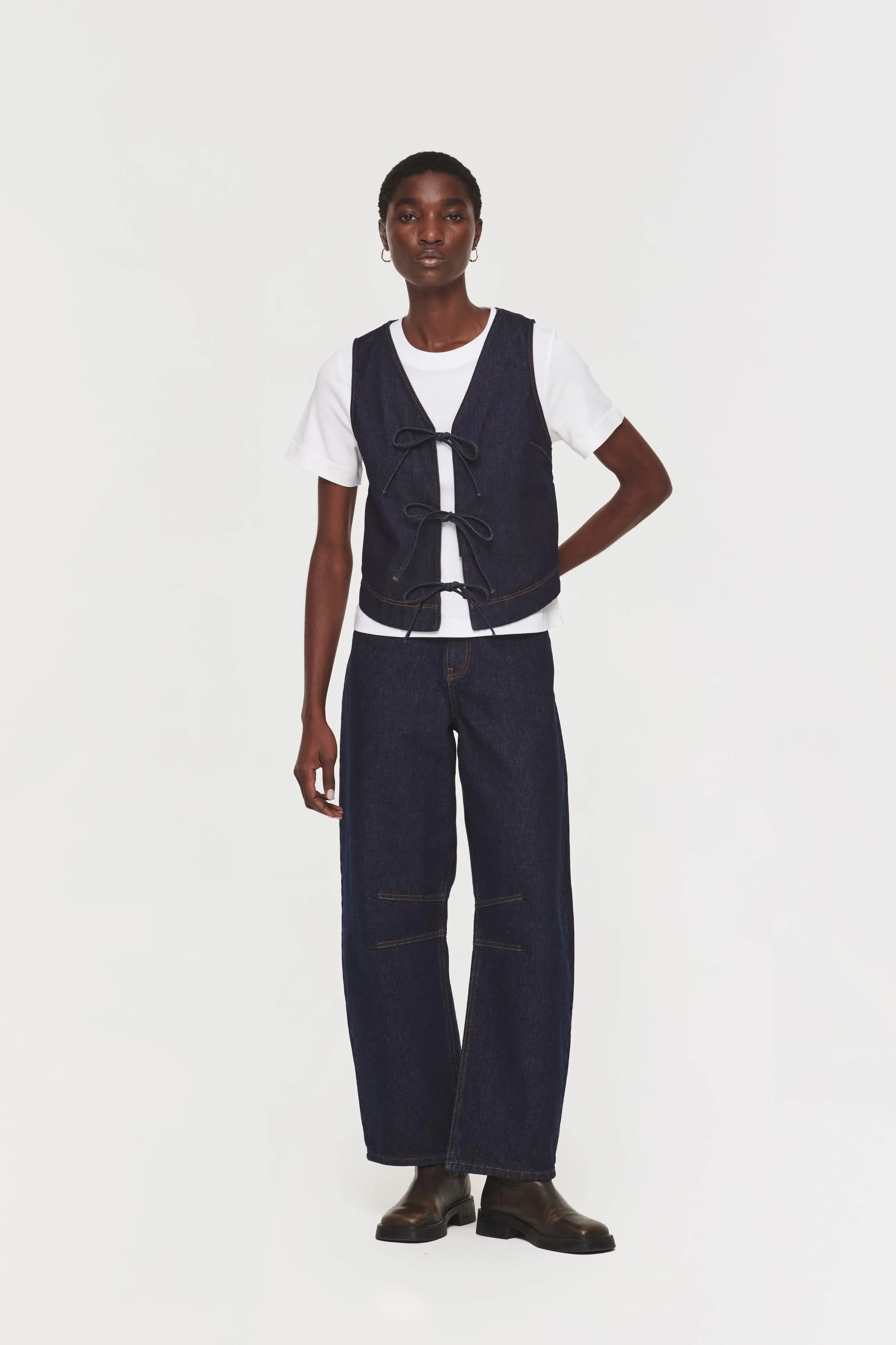 Isla Denim Tie Waistcoat sold by Aligne product image thumbnail 5