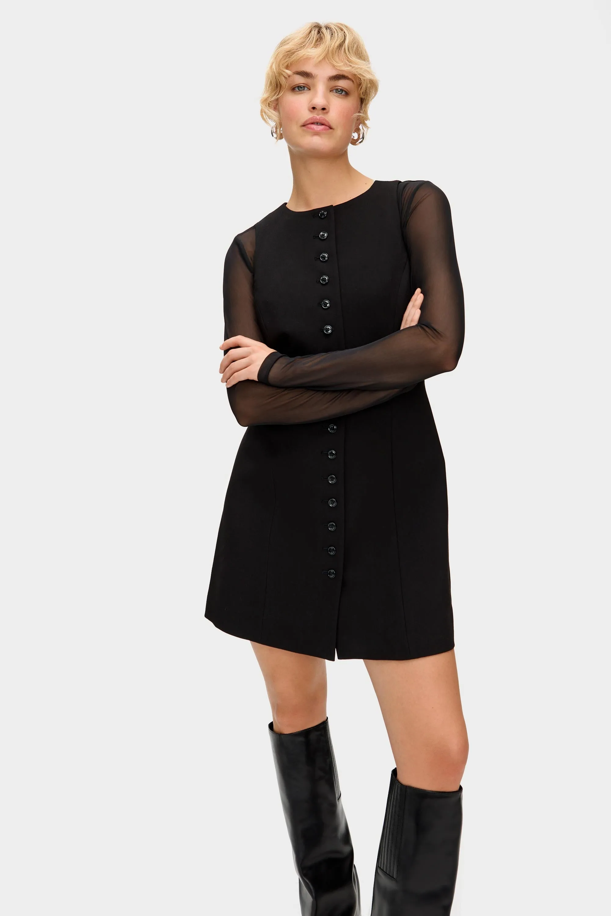Panya Racer Button-Up Mini Dress sold by Aligne product image thumbnail 3