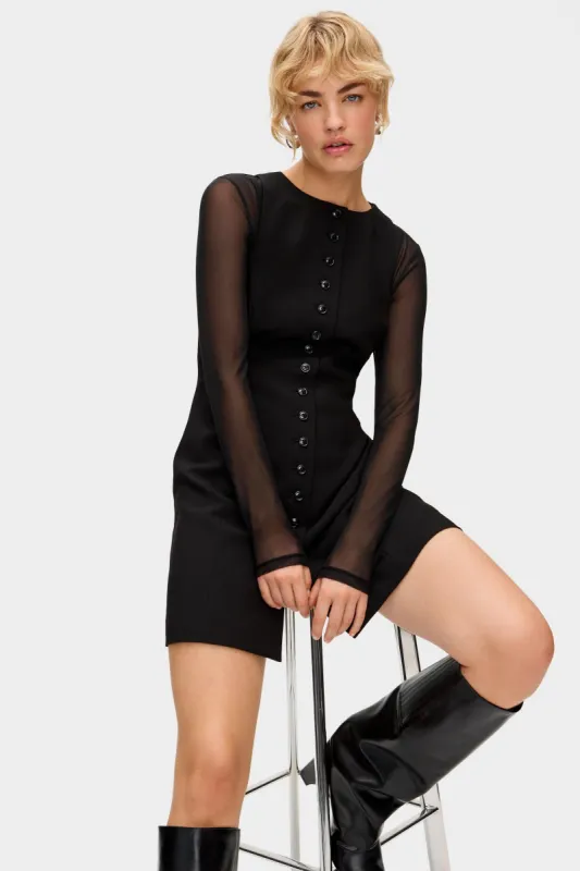 Panya Racer Button-Up Mini Dress sold by Aligne