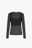 Phoenix Mesh Long Sleeve Layered Top sold by Aligne