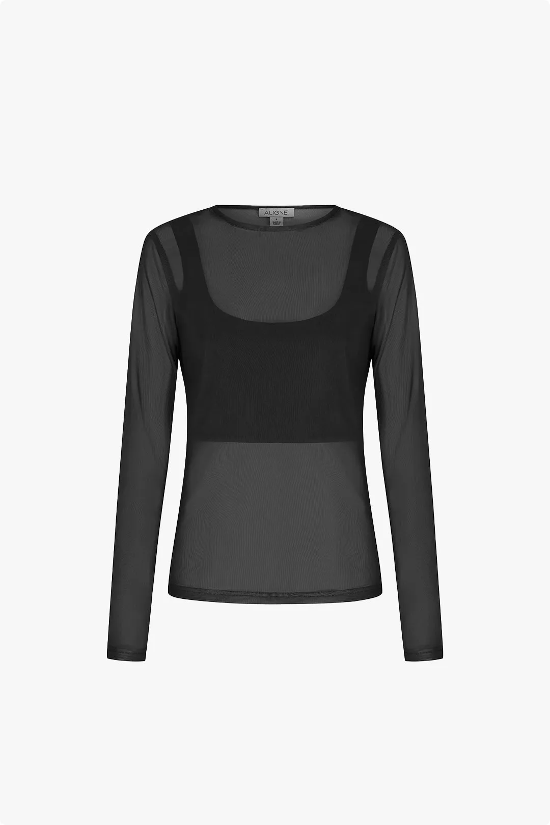 【ANGLAN】25SS★ [AG] Mesh Layered Long Sleeve Phoenix Mesh Long Sleeve Layered Top | Parallel