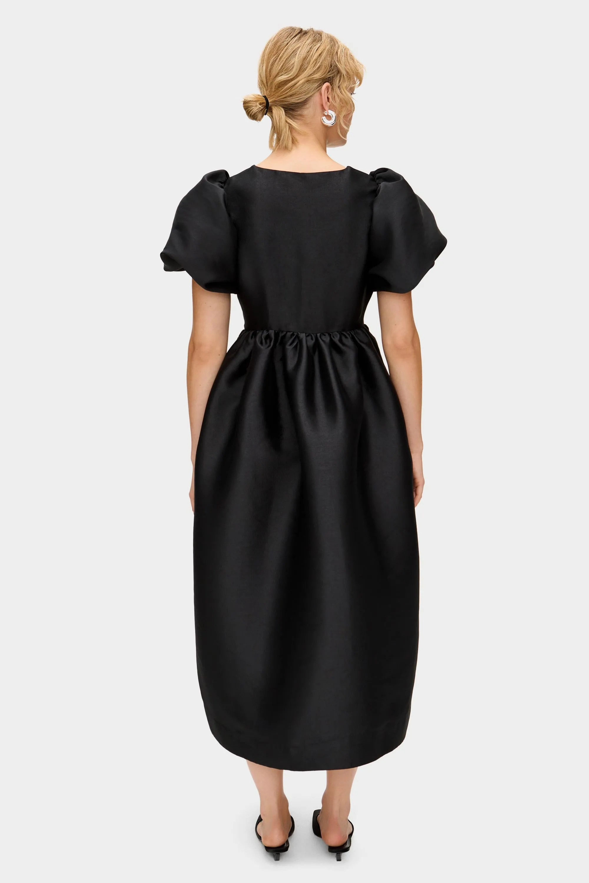 Ivy Puff Sleeve Satin Midi Dress sold by Aligne product image thumbnail 4
