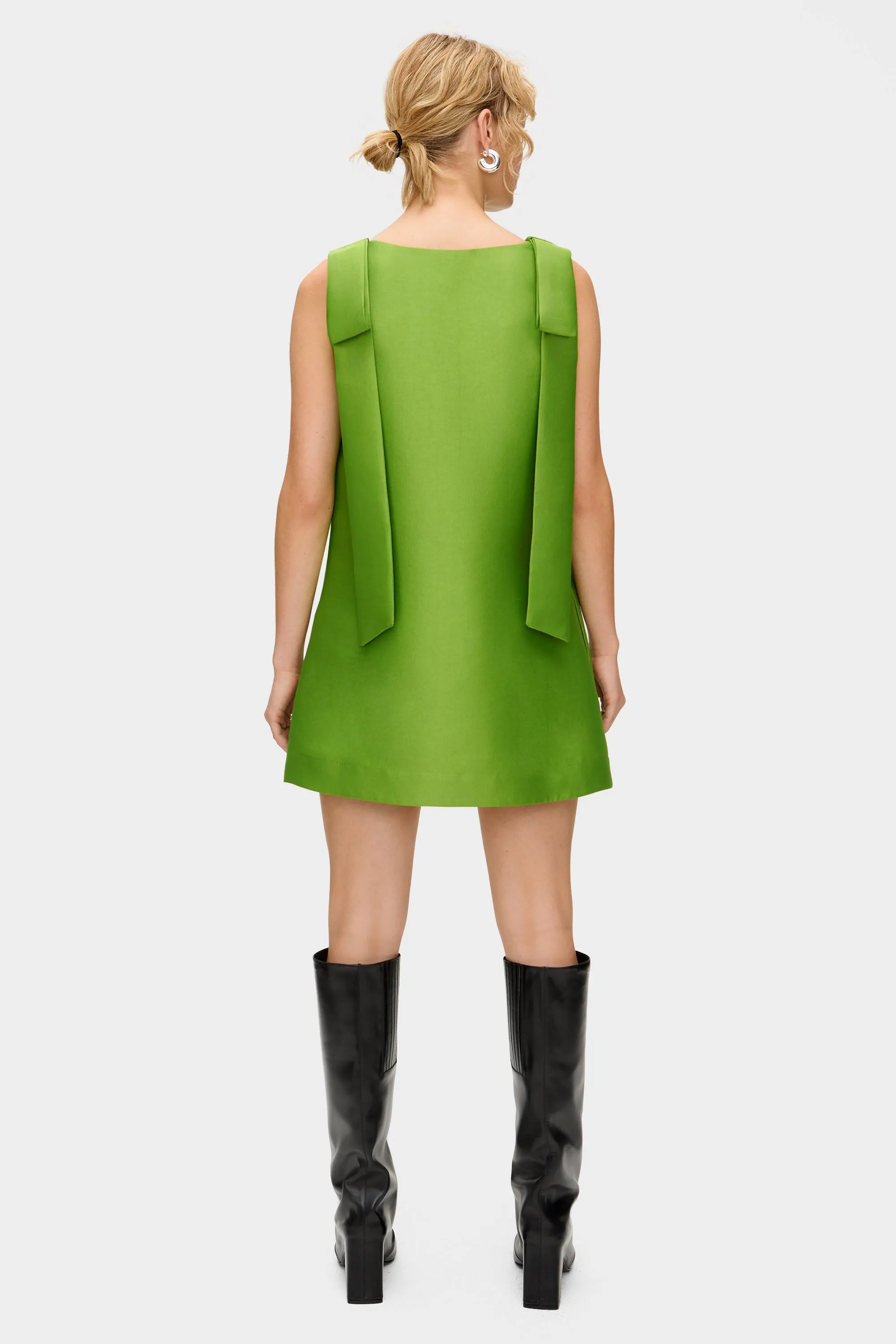 Fern Bow Satin Mini Dress sold by Aligne product image thumbnail 4