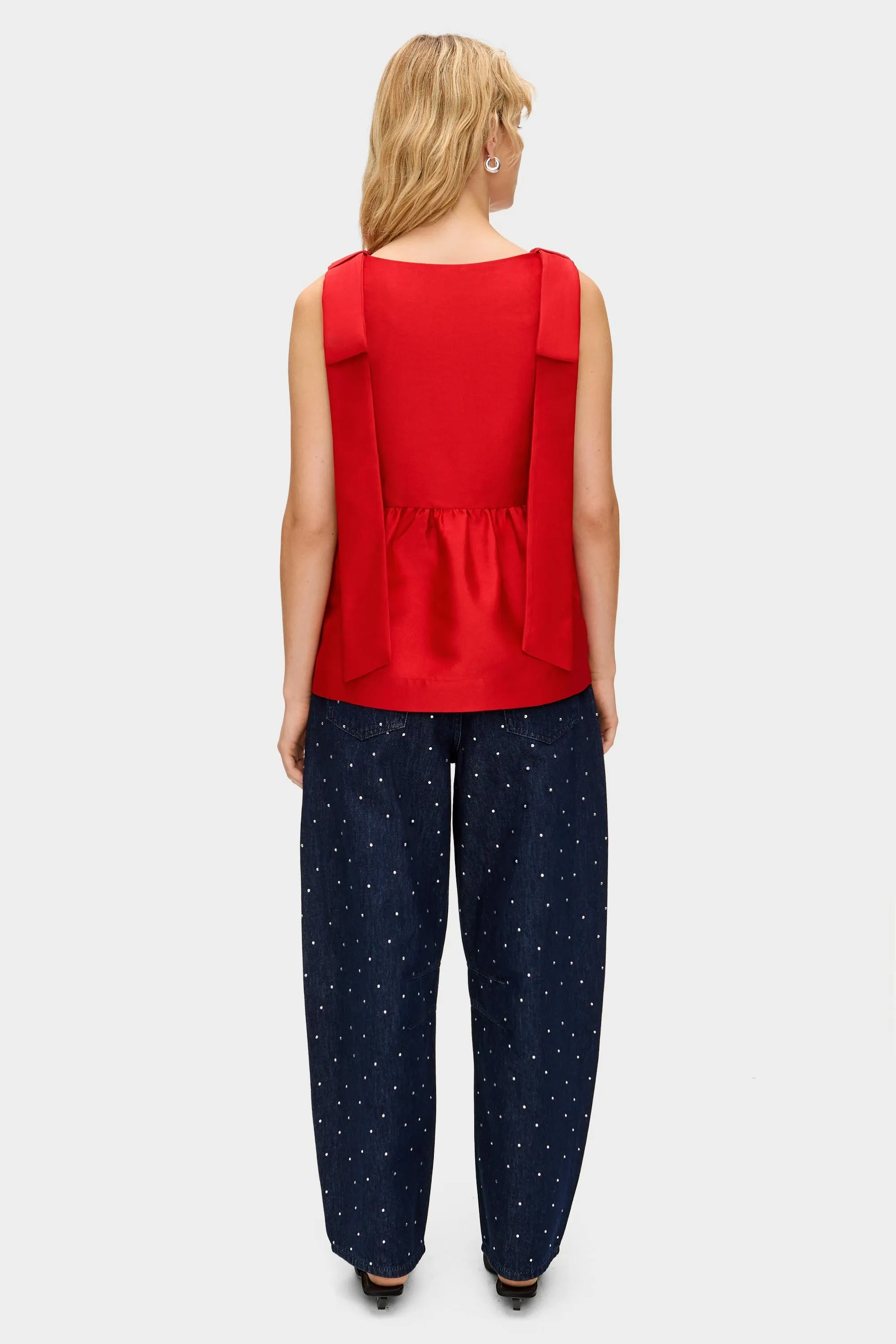 Alina Bow Peplum Satin Top sold by Aligne product image thumbnail 4