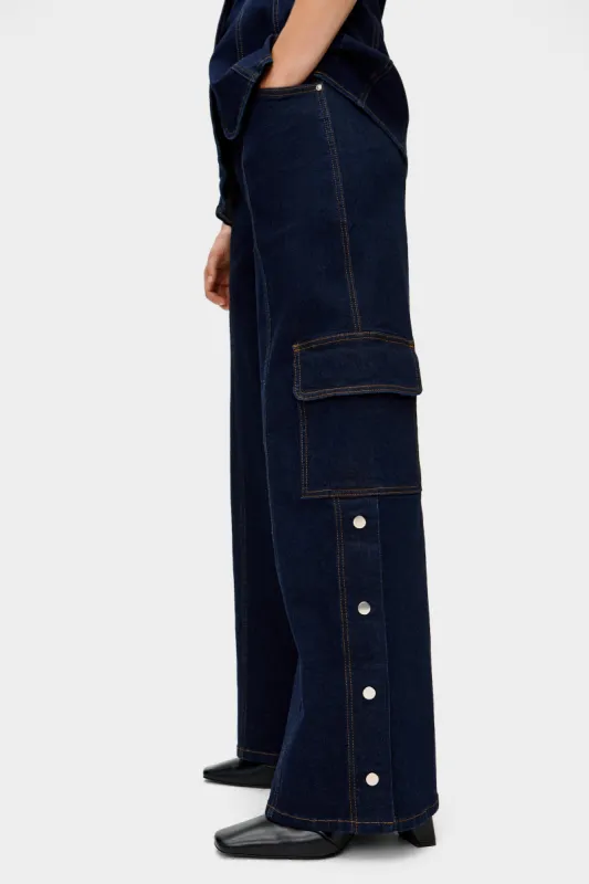Phoebe Wide Leg Cargo Jean sold by Aligne