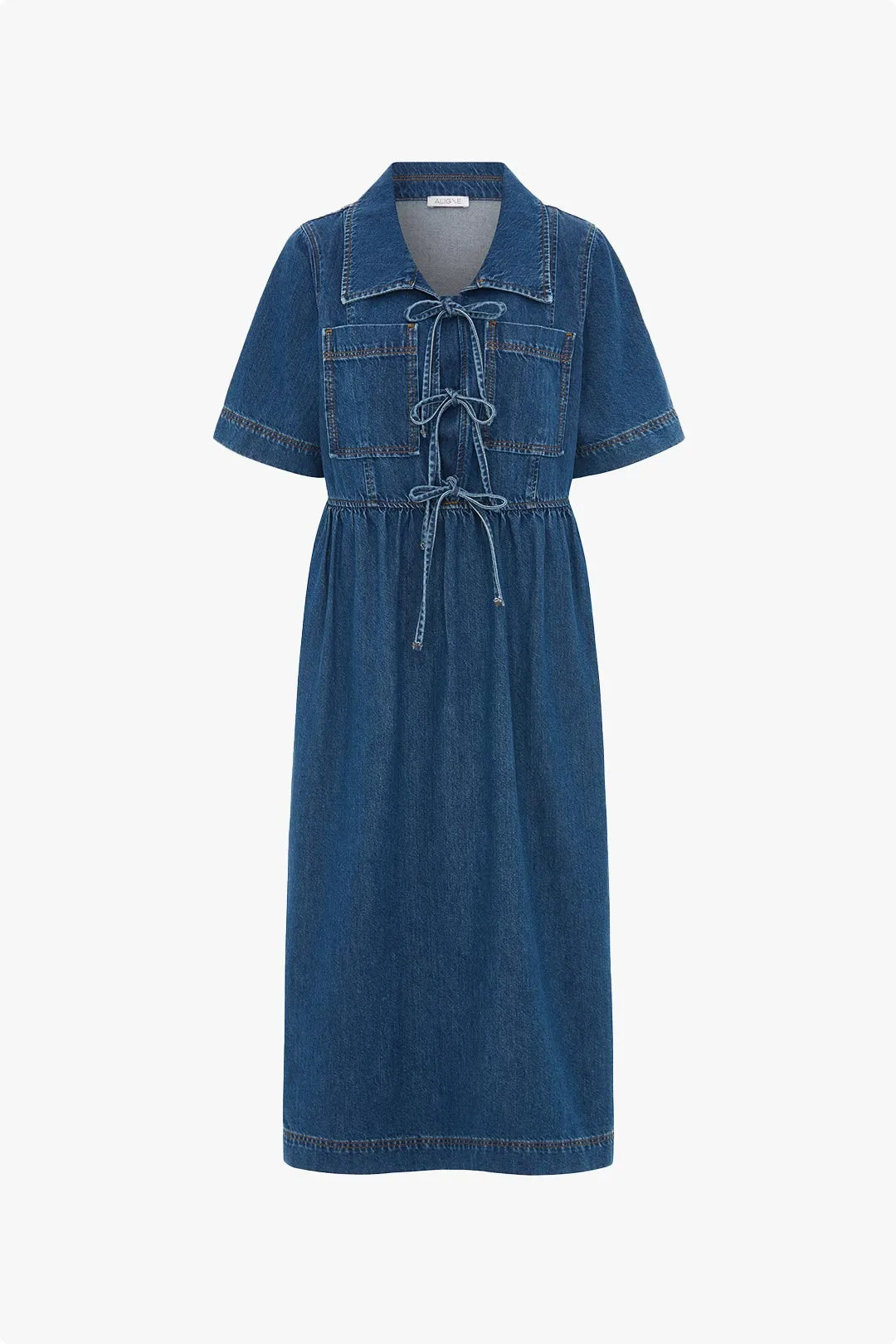 Effy Tie Front Denim Dress sold by Aligne product image thumbnail 5