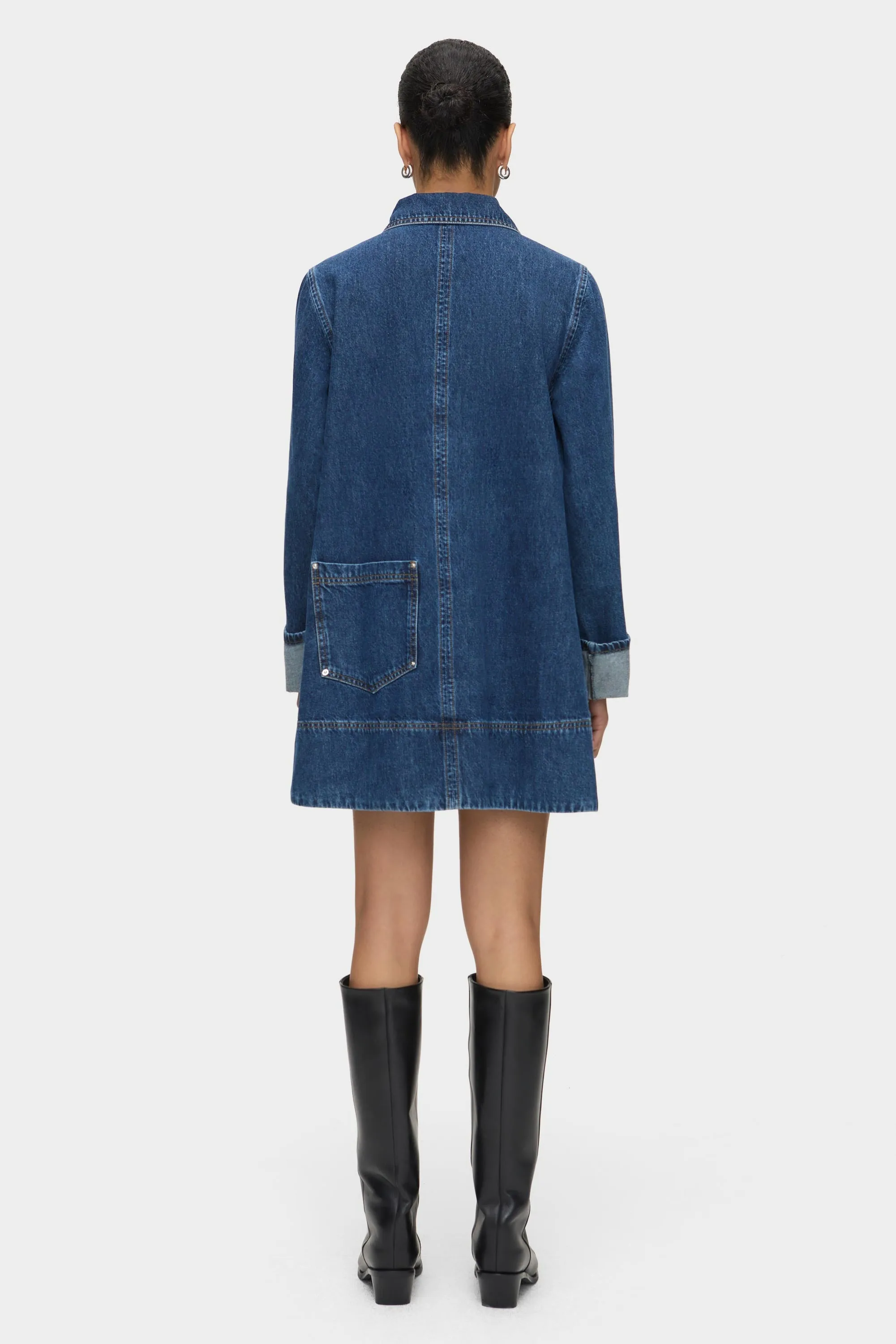 Keri Utility Pocket Denim Dress sold by Aligne product image thumbnail 4