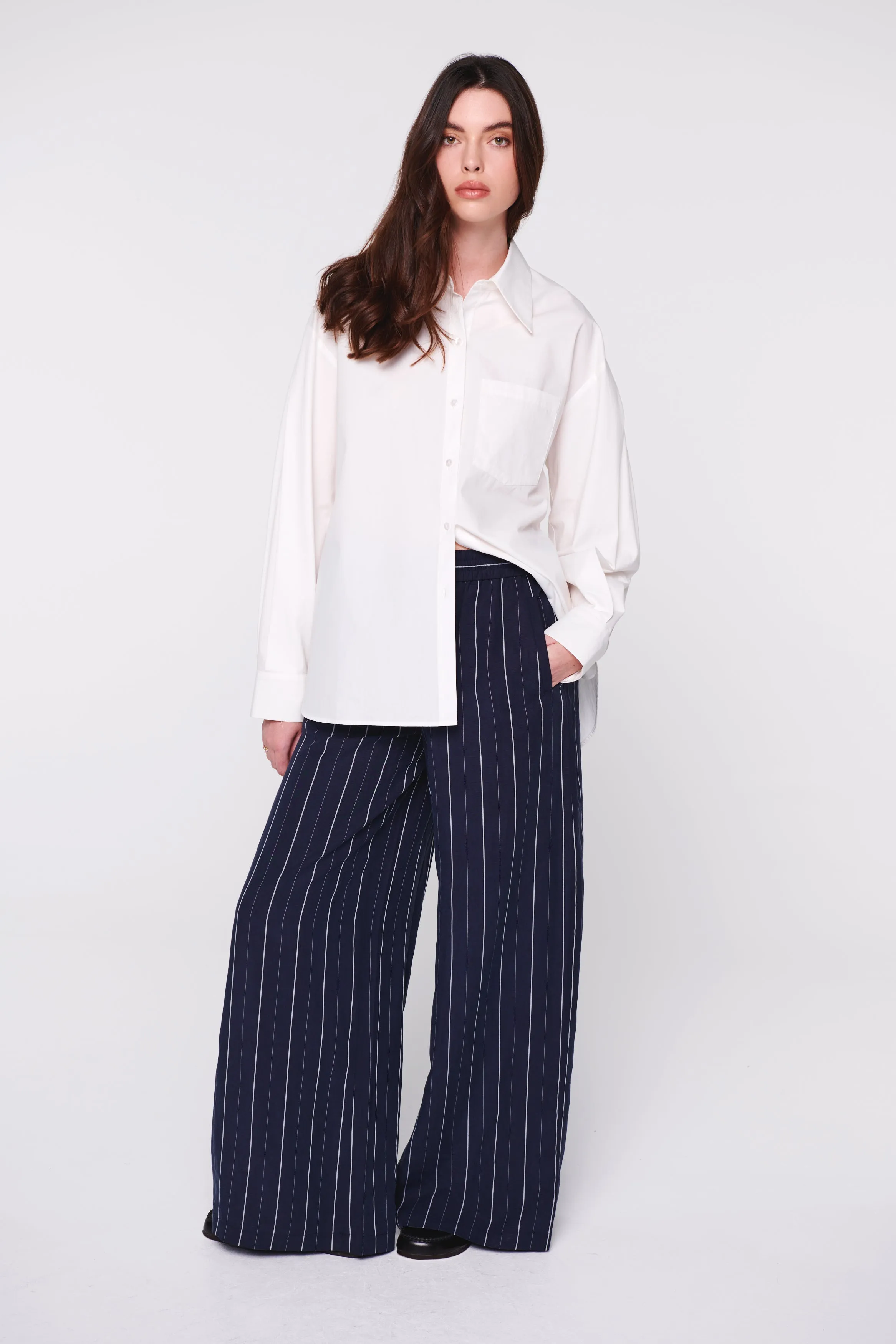 Jocelyn Oversized Barrel Sleeve Shirt sold by Aligne