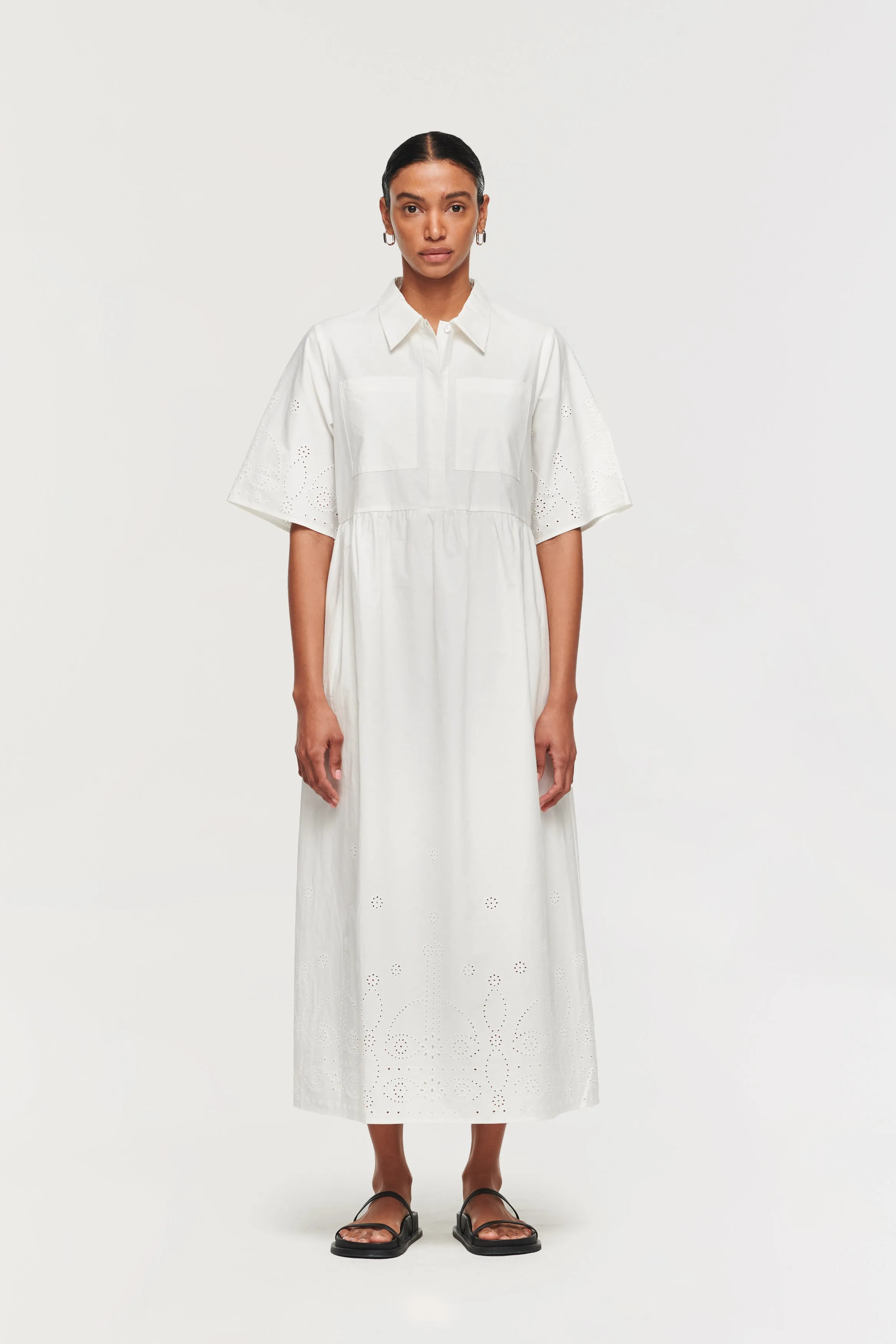 GABRIELLA SHORT SLEEVE BRODERIE DRESS sold by Aligne product image thumbnail 2