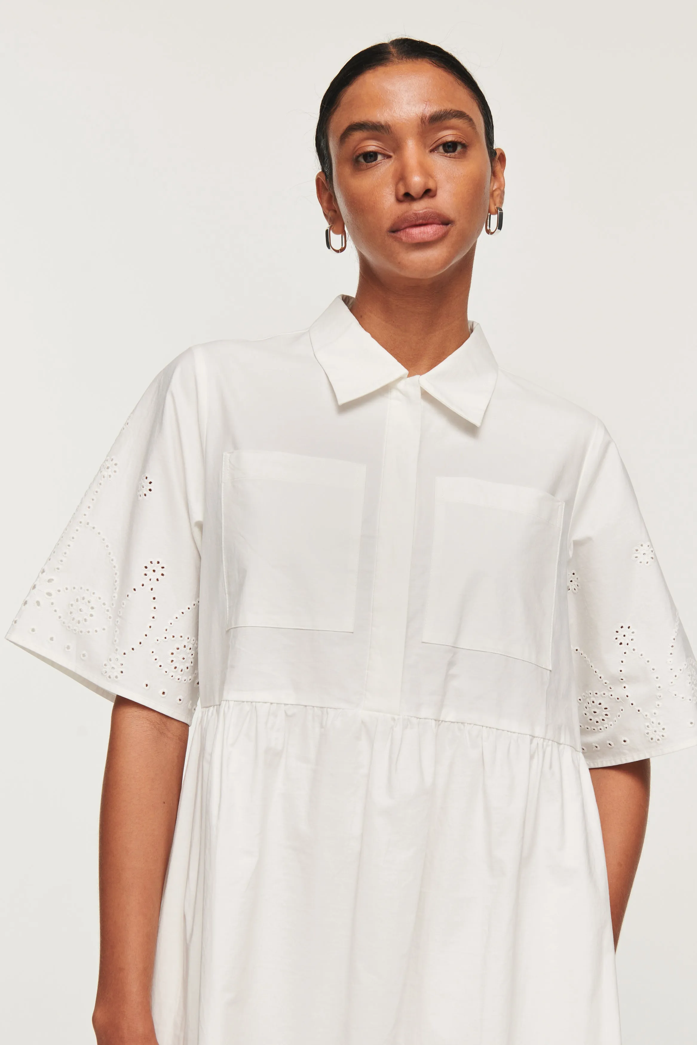 GABRIELLA SHORT SLEEVE BRODERIE DRESS sold by Aligne product image thumbnail 4