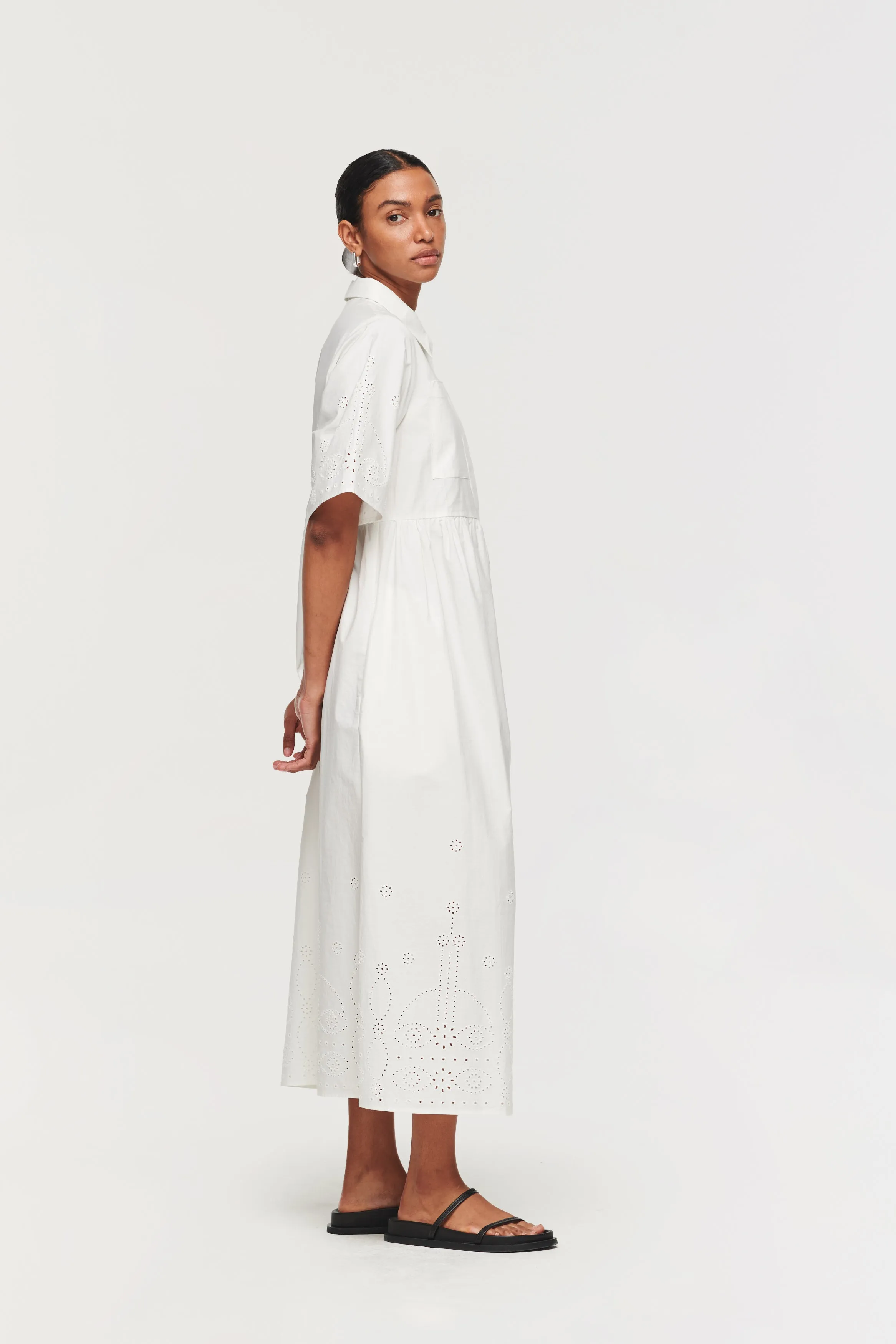 GABRIELLA SHORT SLEEVE BRODERIE DRESS sold by Aligne product image thumbnail 3