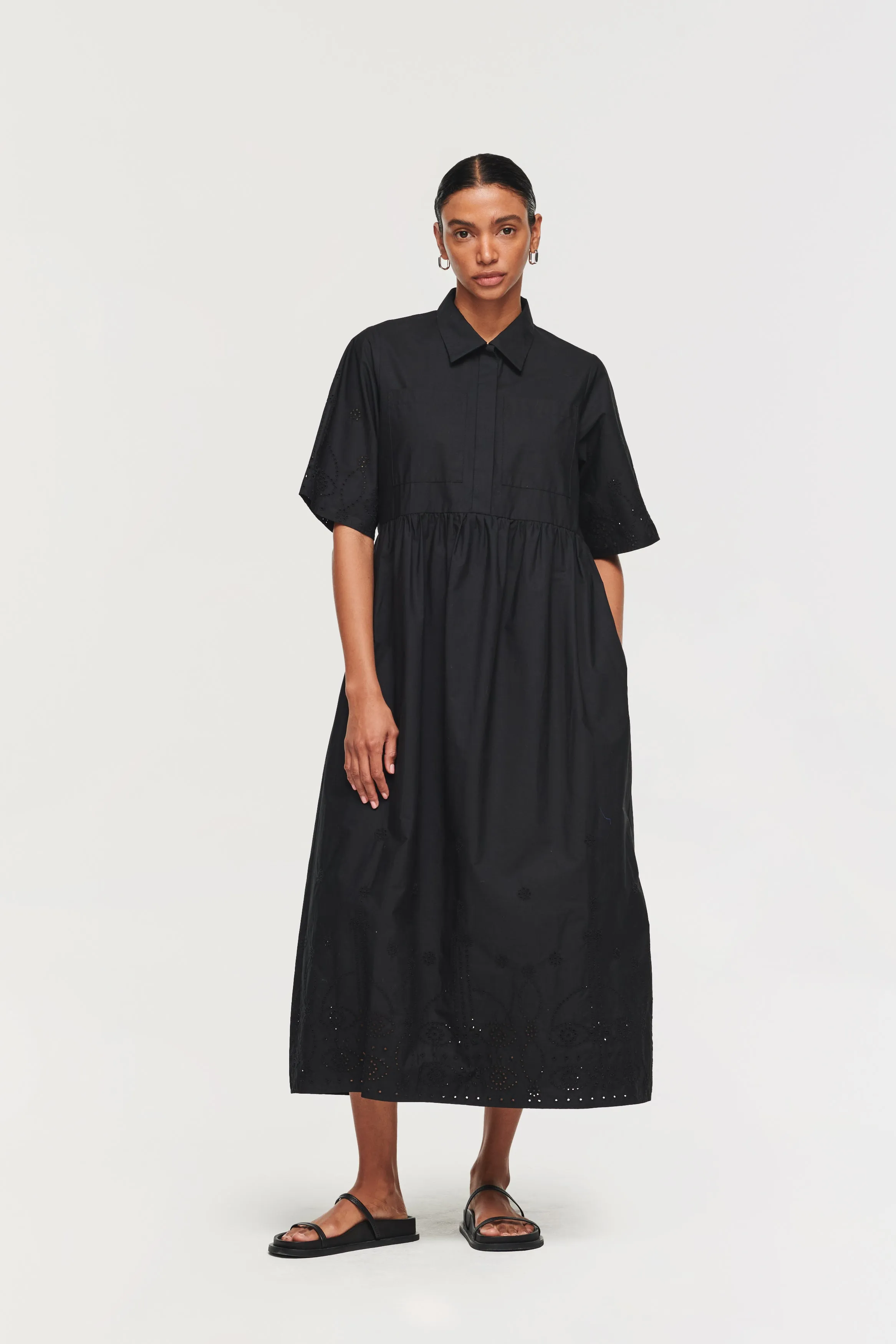 GABRIELLA SHORT SLEEVE BRODERIE DRESS sold by Aligne